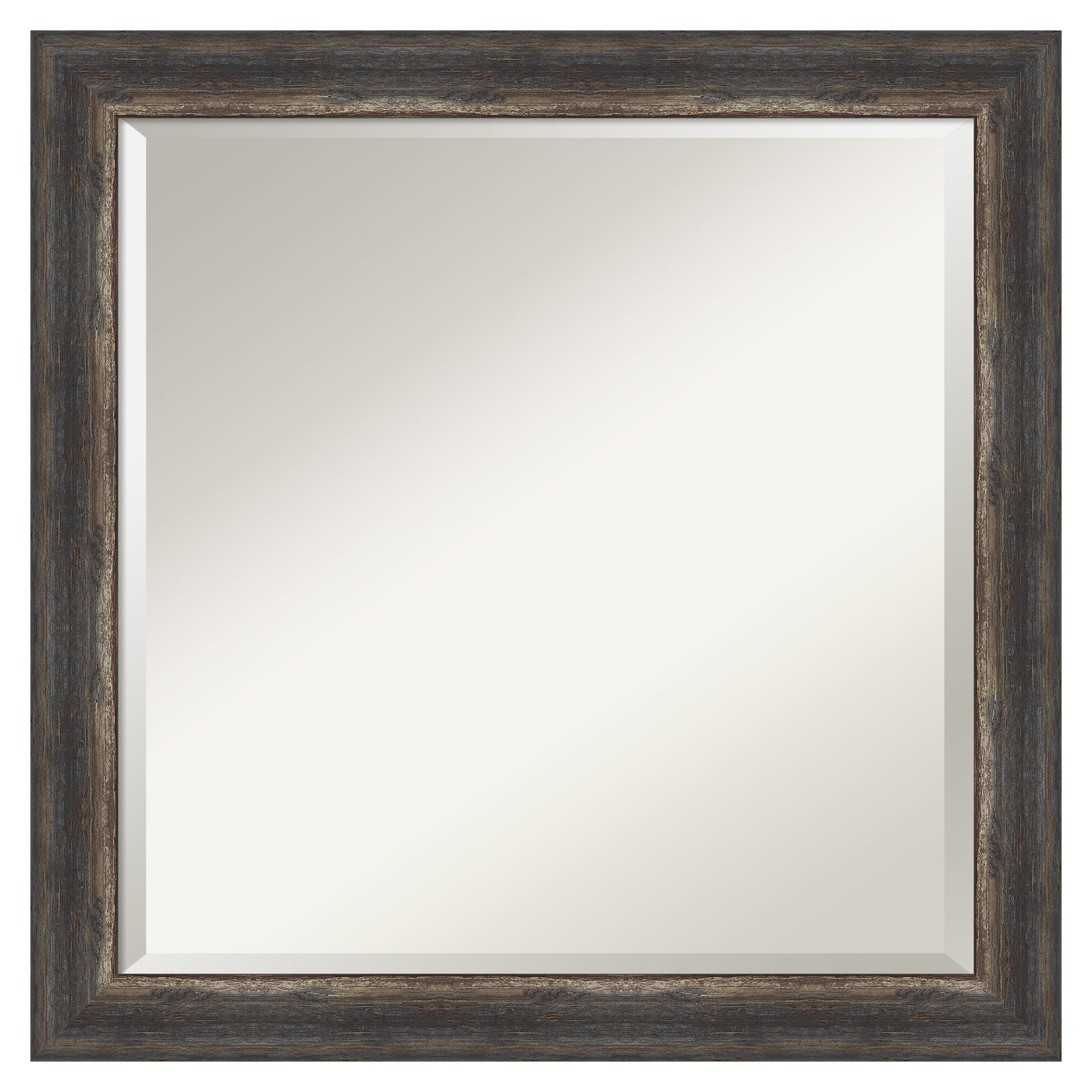 Amanti Art A17005480270 Bark Rustic Char 23.5-Inches W x 23.5-Inches H Square Bark Rustic Char Narrow Framed Wall Mirror