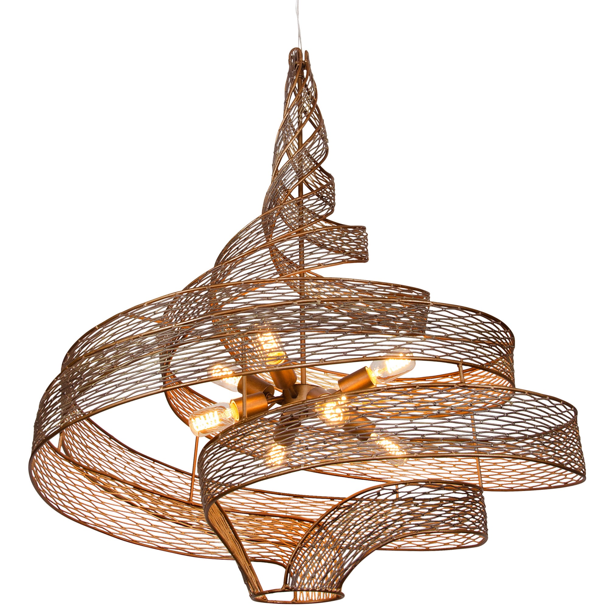 Varaluz 240P08HO Flow 8 -Light Hammered Ore Transitional Geometric Hanging Pendant light