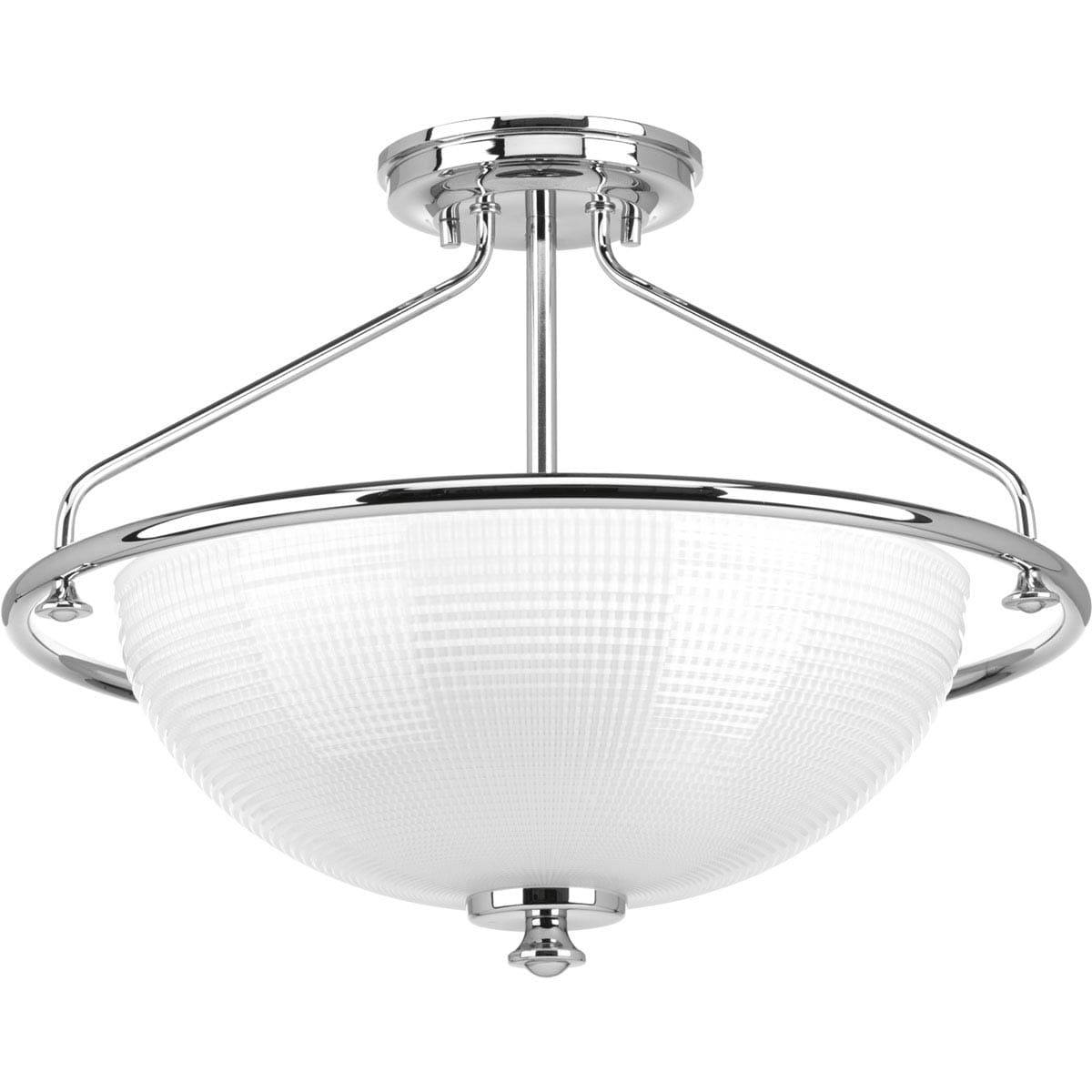 Progress Lighting P3664-15 Lucky 3-Light 16.25-in Polished Chrome Semi-Flush mount light