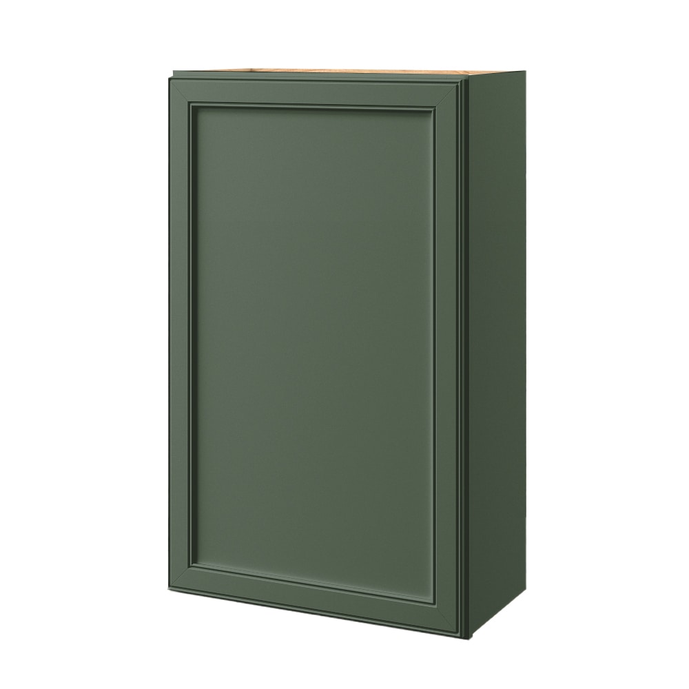 allen + roth 245HR Heathrow 24-in W x 36.125-in H x 12-in D Sage Wall Fully assembled Cabinet (Recessed Panel Square)