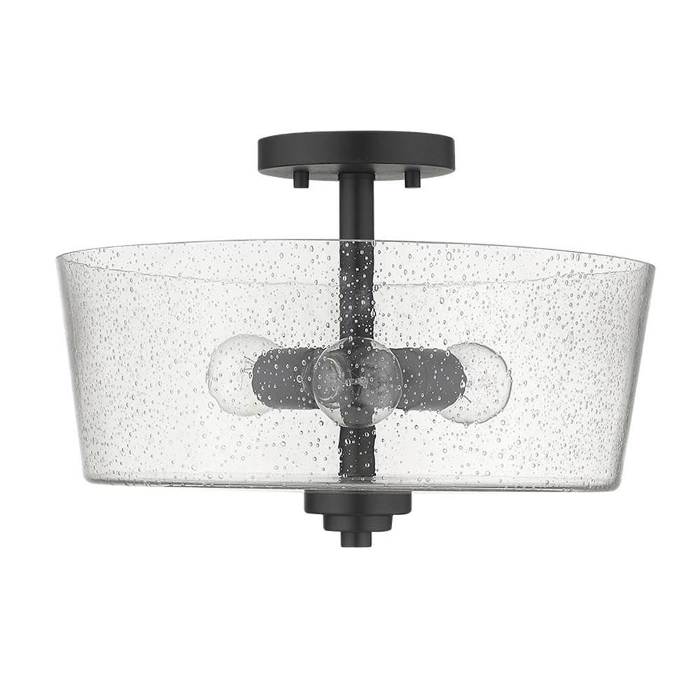 Acclaim Lighting IN61104BK Rowe 1 -Light 15-in Matte Black Semi Flush Mount Light