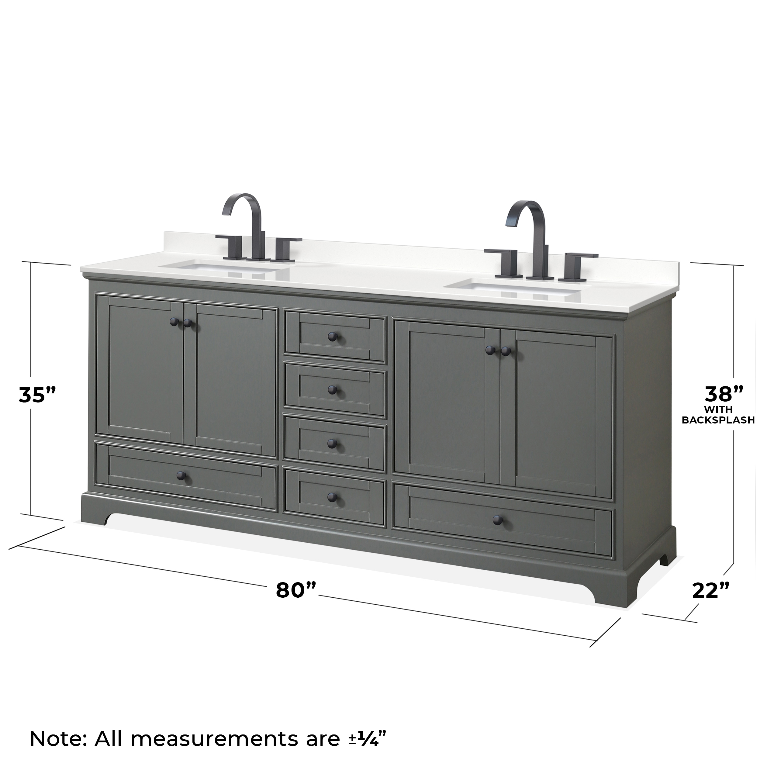 Wyndham Collection WCS202080DGBWQUS3MXX Bath-Vanity-Combo - View #4