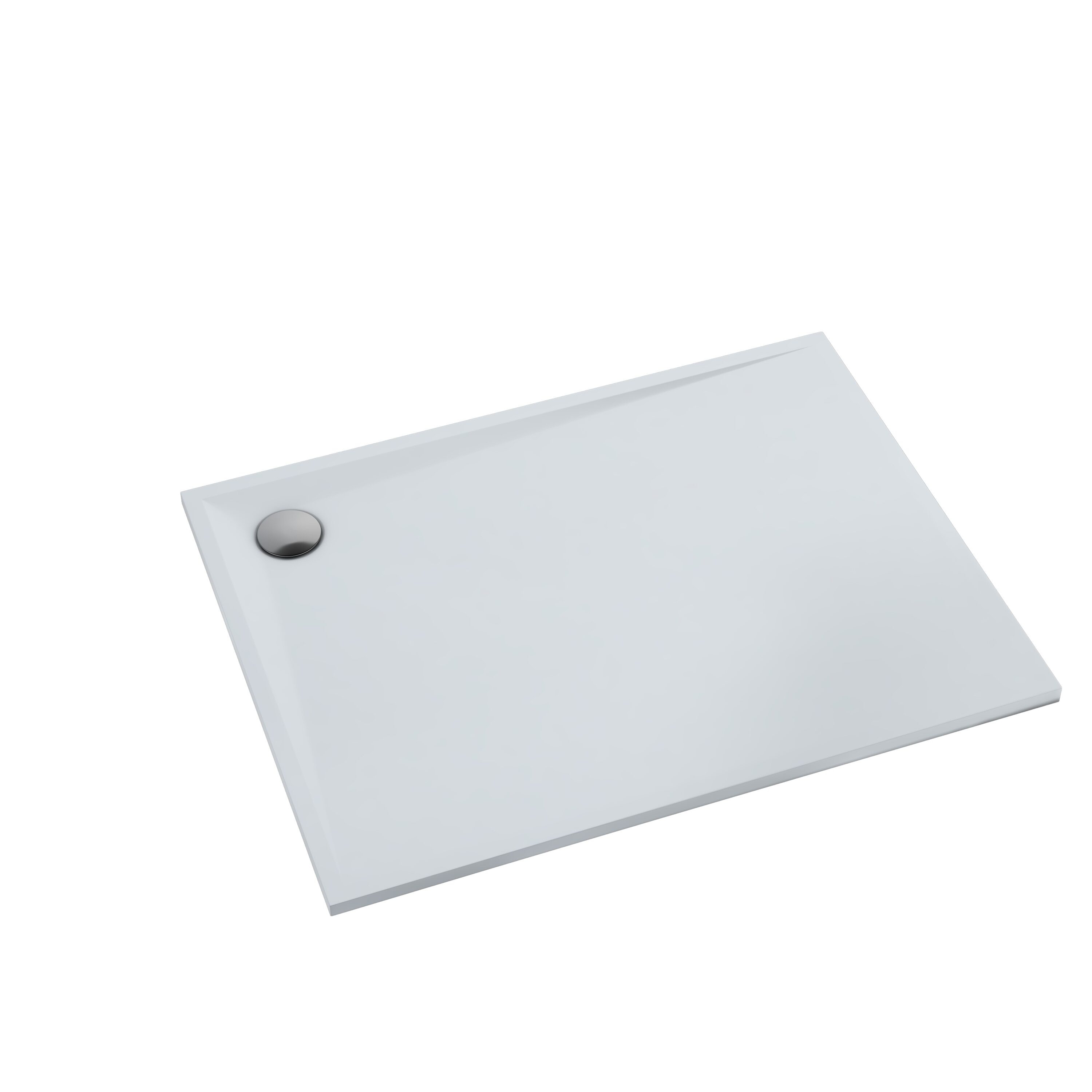 Distinct Kitchen and Bath 0027 36-in W x 48-in L White Rectangle Shower Pan Base (Center Drain)