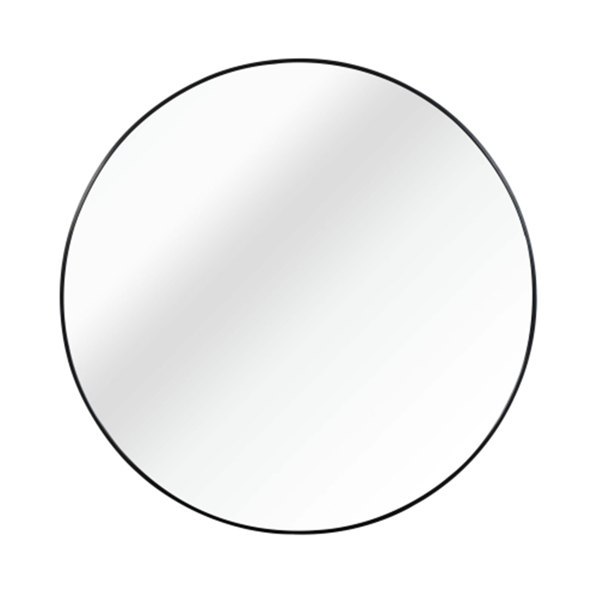 ES-DIY HU3232ROBK 32-Inches W x 32-Inches H Round Black Framed Vanity Mirror