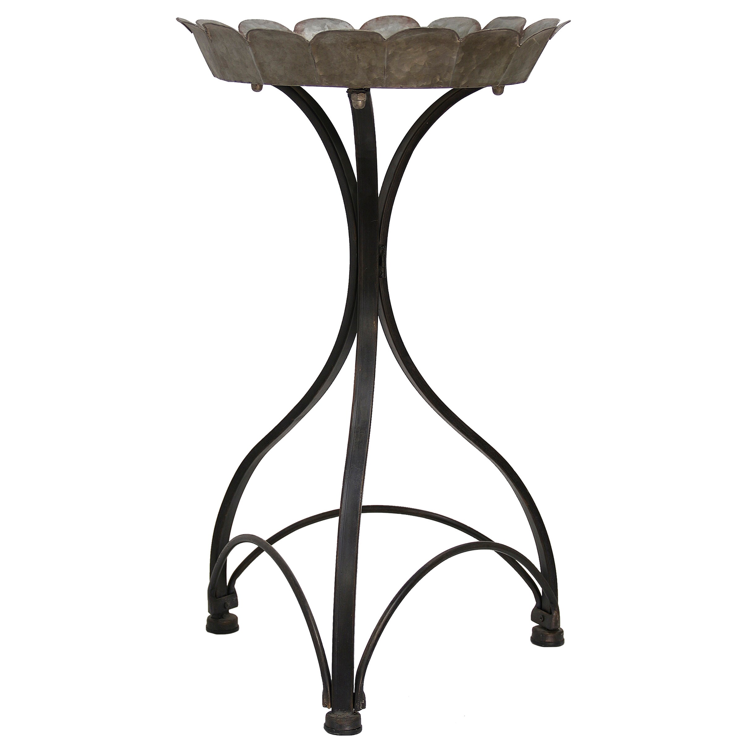 StyleCraft Home Collection SF25215DS Cole Casual Galvanized Accent Table Set