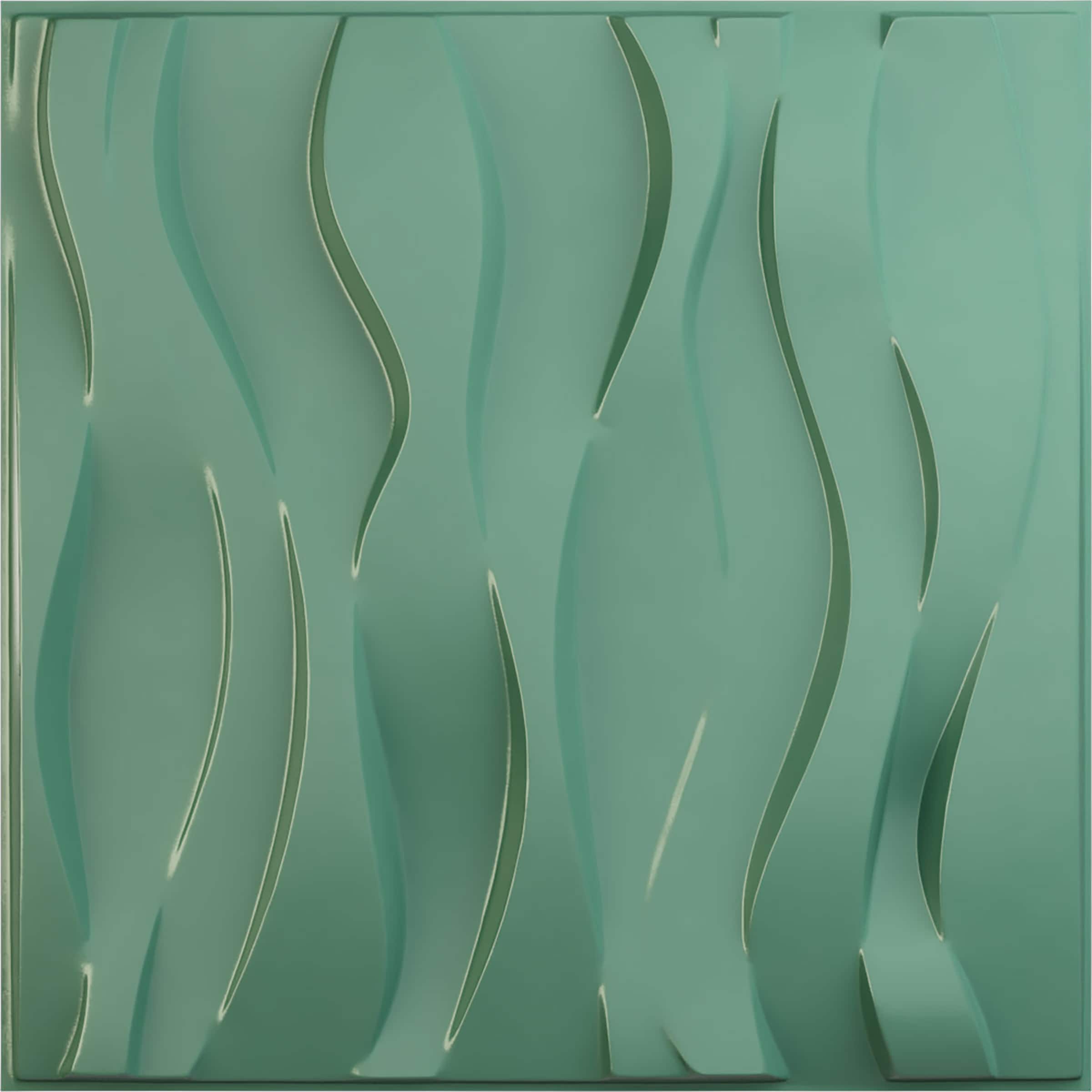 Ekena Millwork WP20X20RVFSM 19-5/8-in x 19-5/8-in Embossed Paintable/Stainable Green PVC Wall Panel (