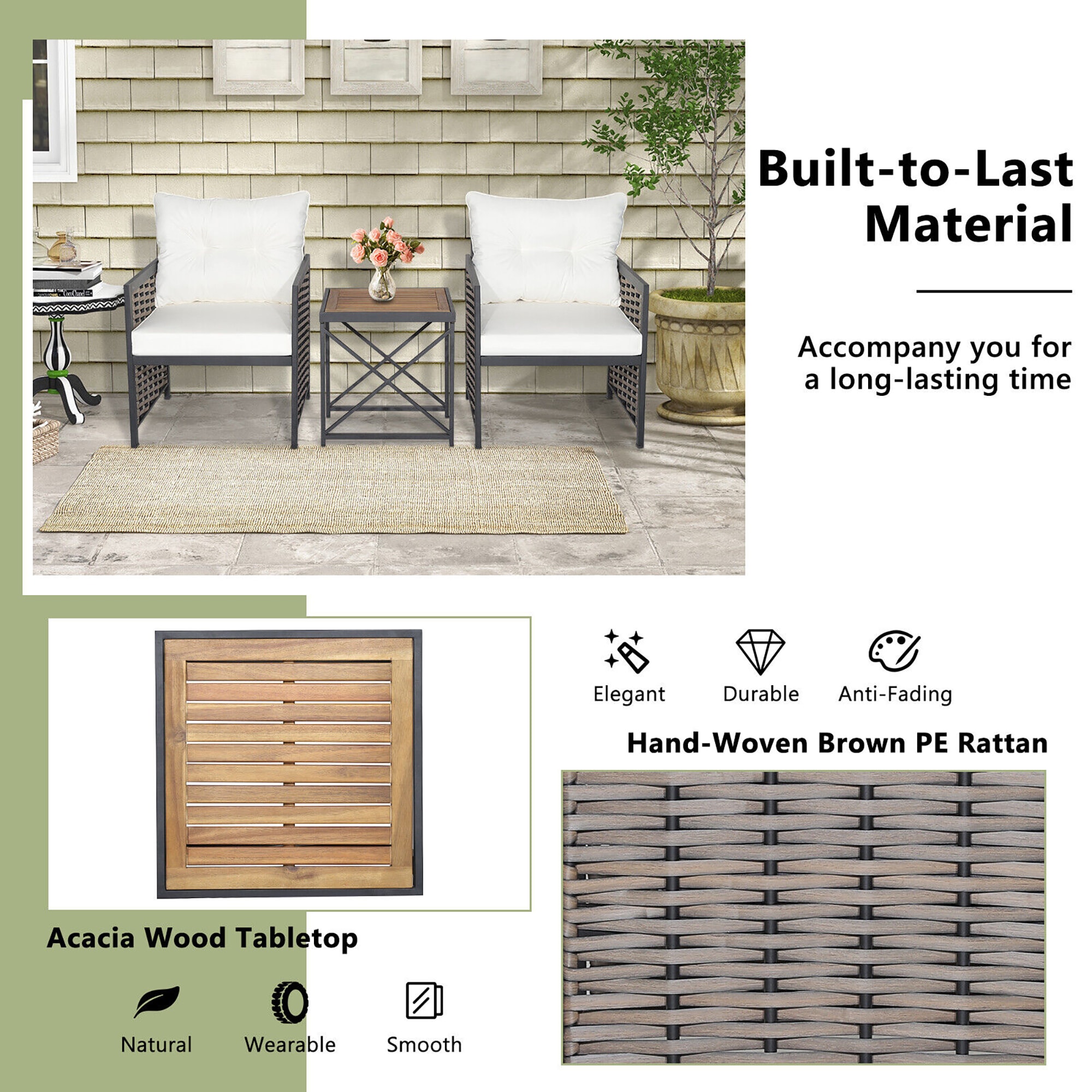 BABOOM BOM-86WH-CO Patio-Conversation-Sets - View #7