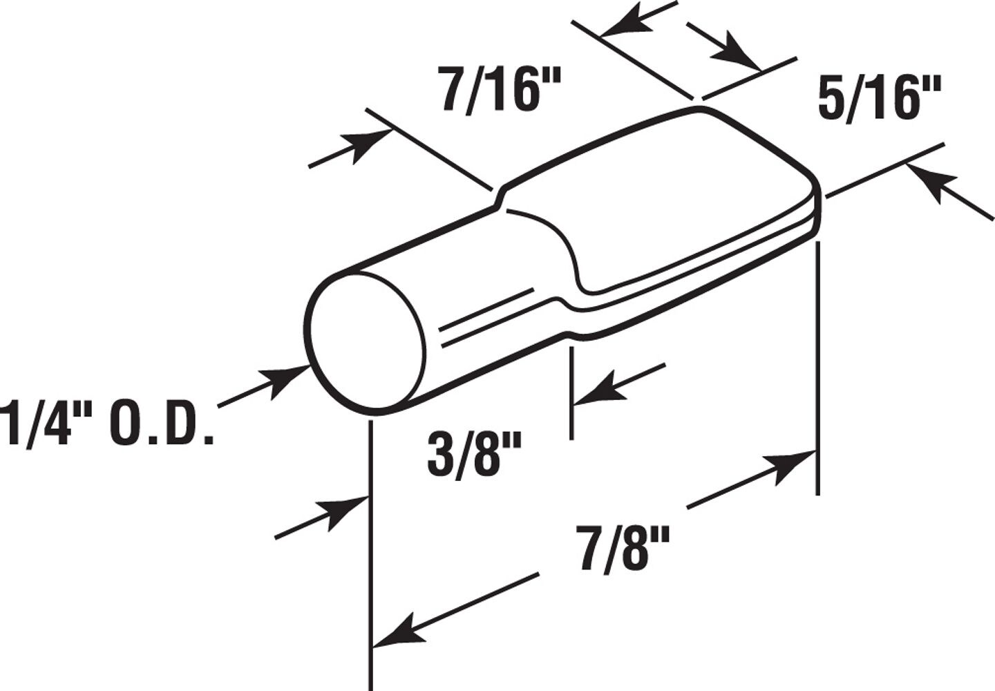 Hillman 0.3125-in L x 0.1969-in W x 0.3125-in D Shelf Pins (4-Pack)