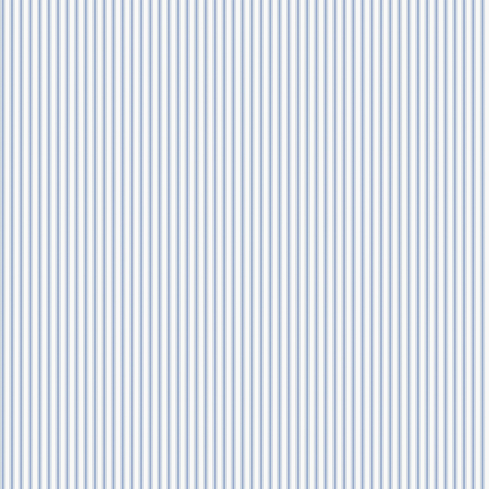 Galerie - Miniatures 2 Ticking Stripe Blue Wallpaper G67927