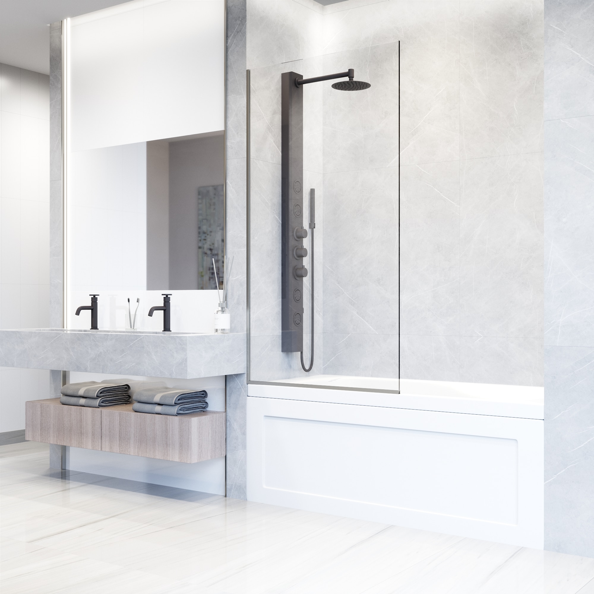 VIGO VG6075STCL3462 Bathtub-Doors - View #4