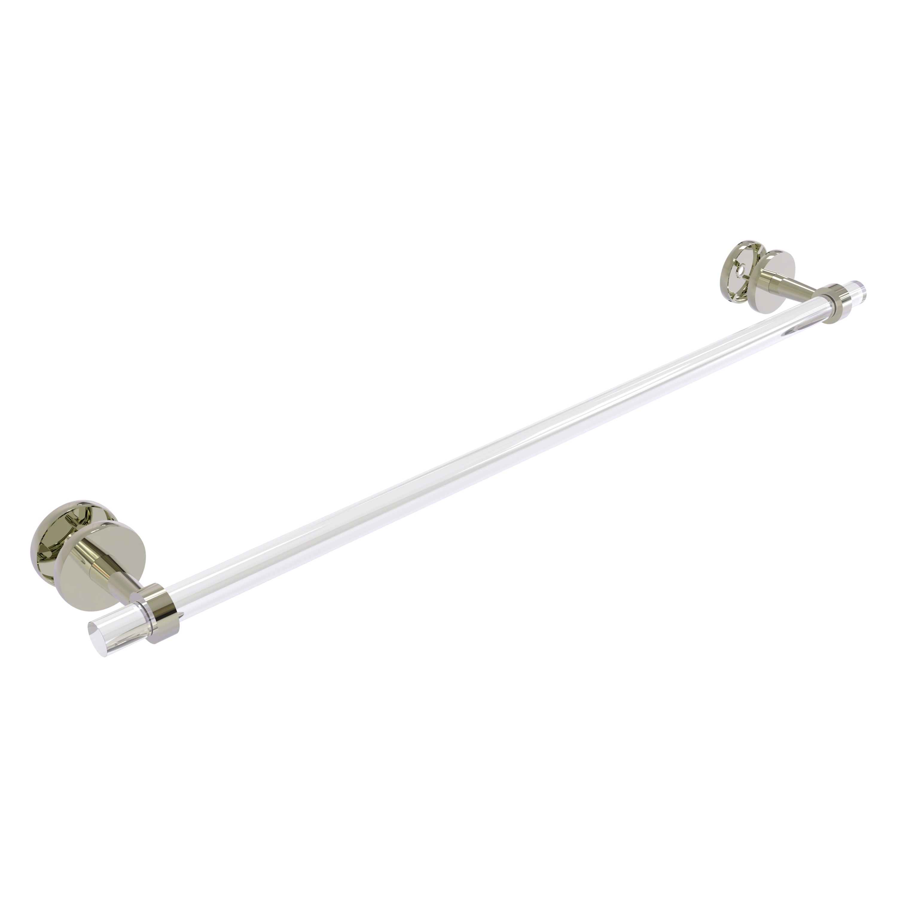 Allied Brass CV-41-SM-30-PNI Clearview 30-in Polished Nickel Wall mount Single Towel Bar