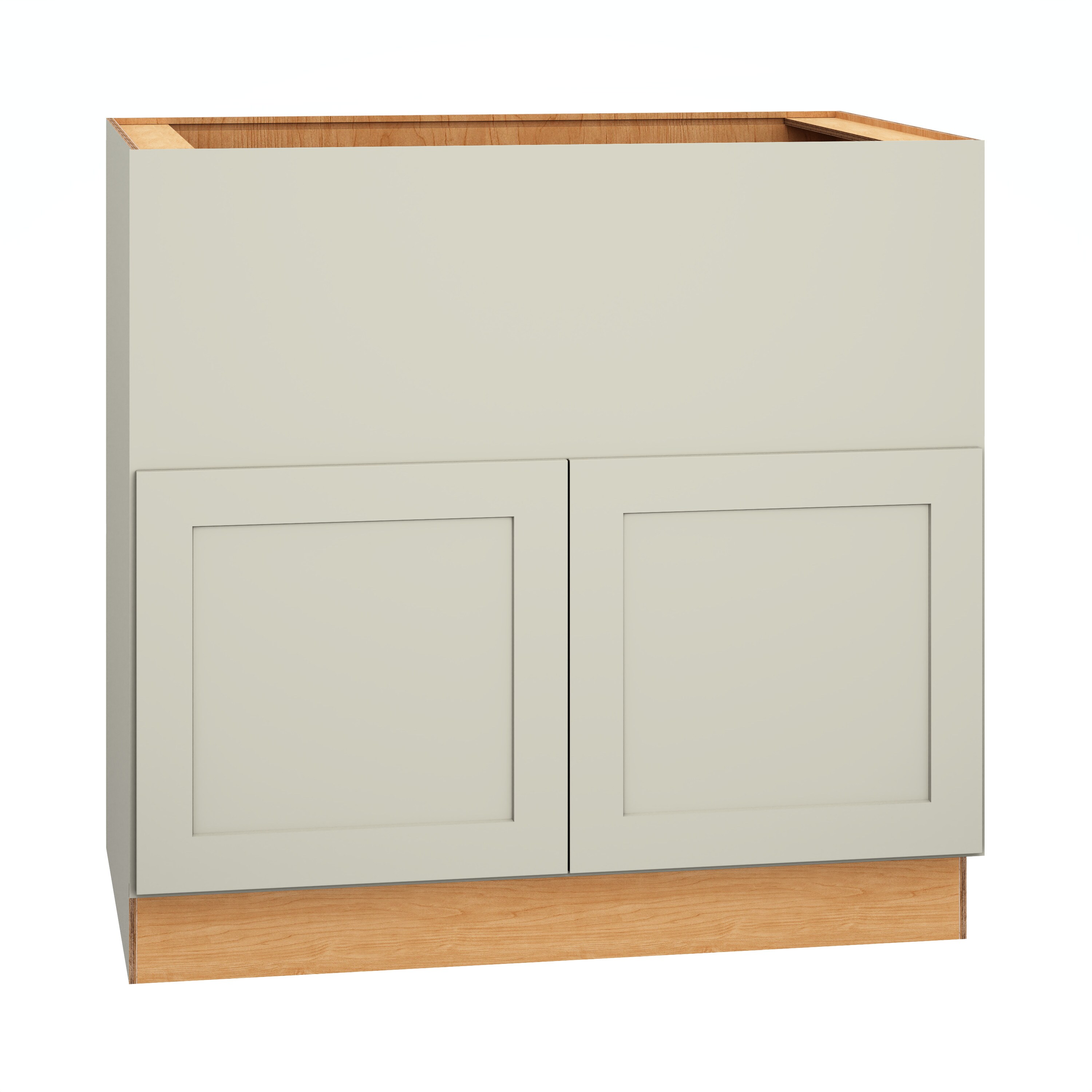 Diamond Express 61D-CNTYSB36 Jamestown 36-in W x 34.5-in H x 24-in D Icy Avalanche Apron front sink Base Fully assembled Plywood Cabinet (Recessed Panel Shaker)