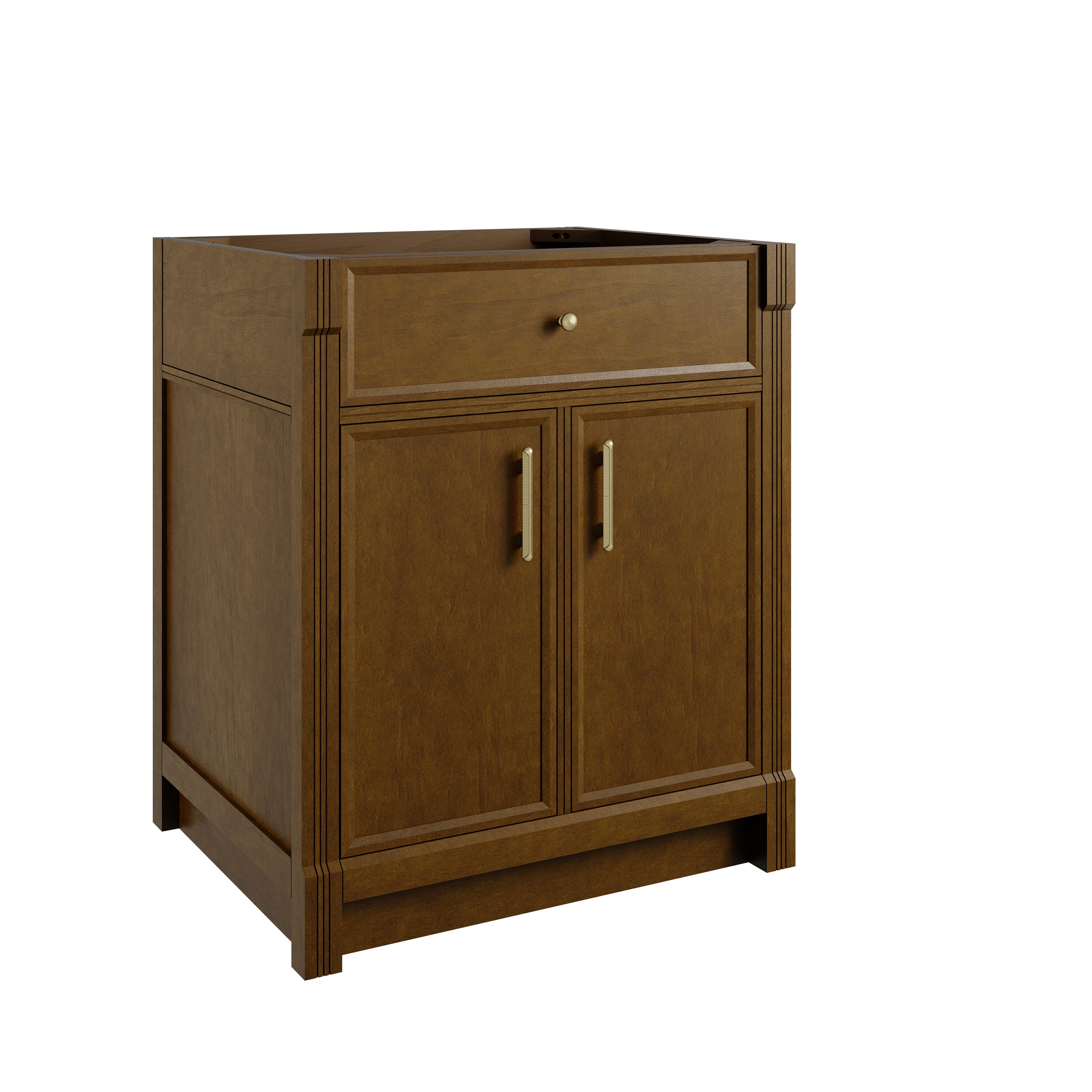 James Martin Vanities Bellshire 30-in Honey Oak Bathroom Vanity Base Cabinet without Top