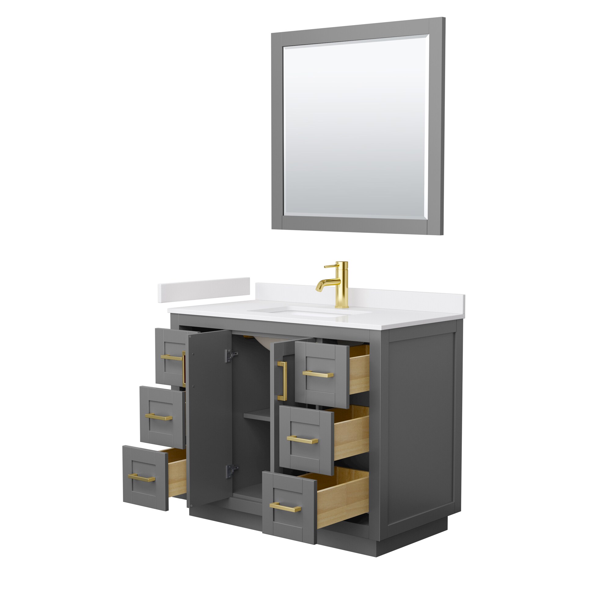 Wyndham Collection WCF292942SGGWCUNSM34 Bath-Vanity-Combo - View #3