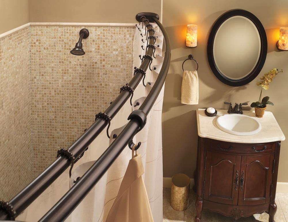 Double Curve Shower Rods At Com, Best Type Of Shower Curtain Rod