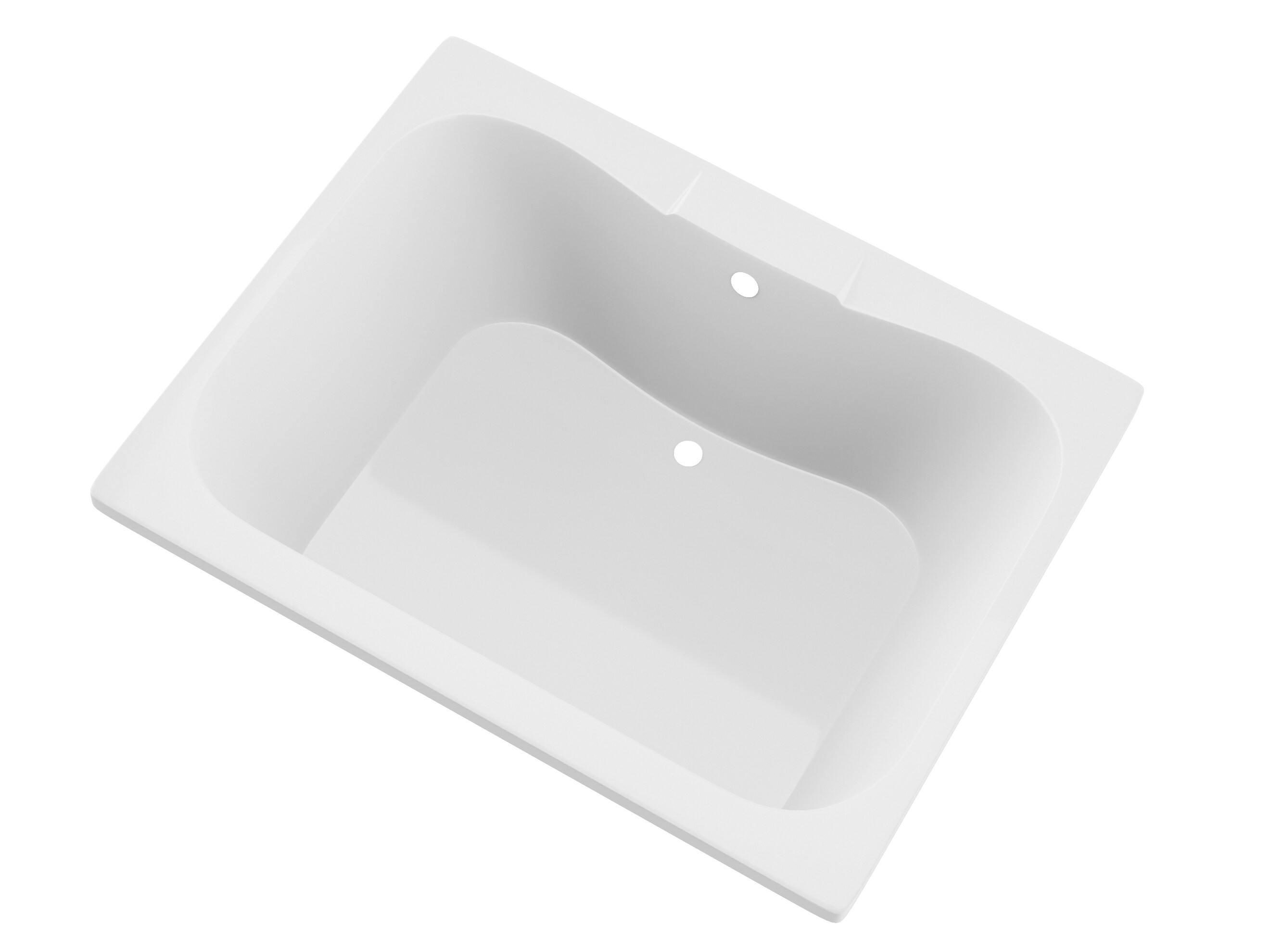 Endurance LS4860NS Harrier 47.25-in x 59-in White Acrylic Rectangular Drop-in Soaking bathtub ( Center Drain )