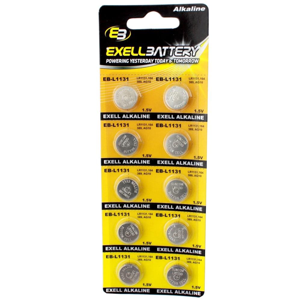 verlies Geld lenende Slink Exell Battery Alkaline L1131 Button Batteries (10-Pack) in the Coin &  Button Batteries department at Lowes.com