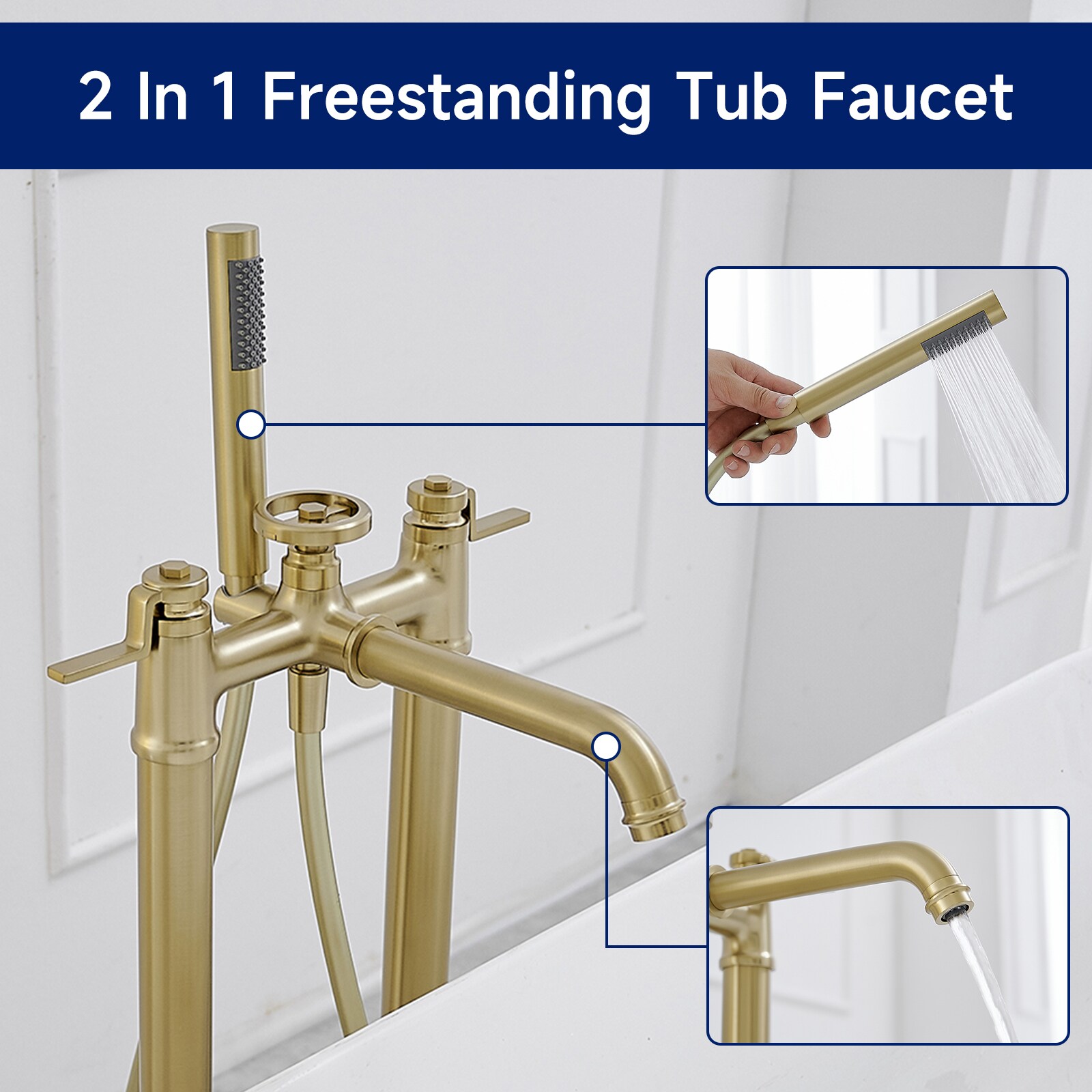 BWE C-7016-BG Roman-Tub-Faucets - View #3