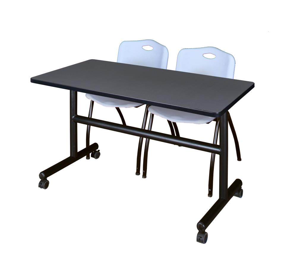 Regency MKFT4824GY47GY Training Gray 4-Person Training Table (48-in W x 29-in H)