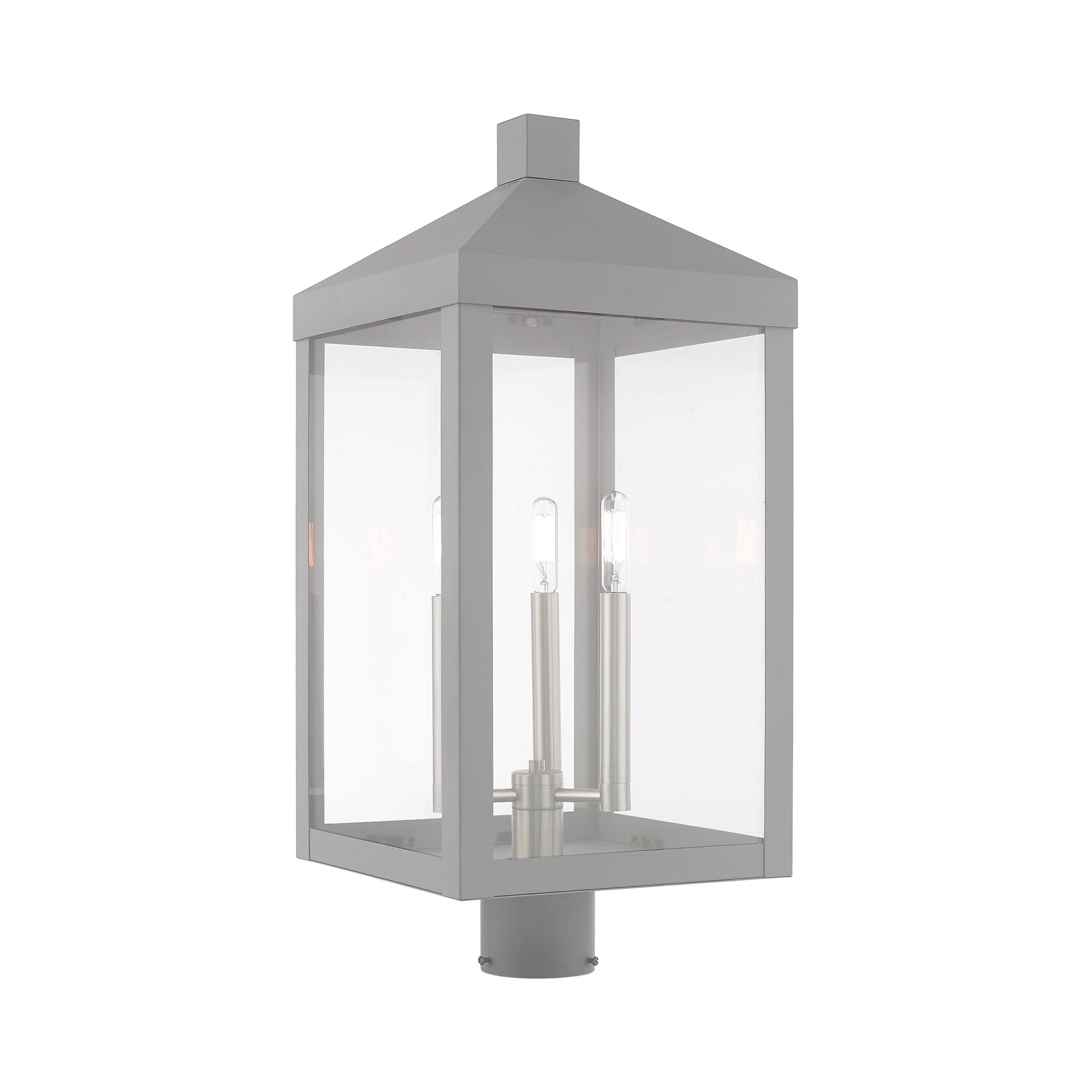 Livex Lighting 20586-80 Nyack 24-in Nordic Gray Transitional Outdoor Light Post Lantern