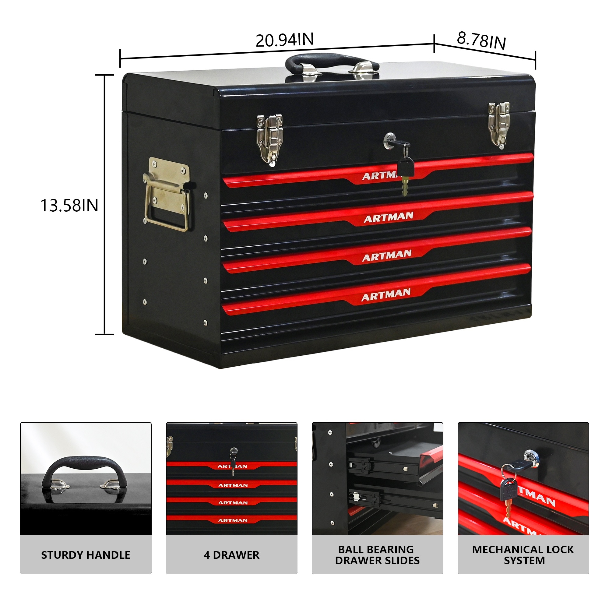 HyperDrop Cart B-1P5Y4U5A4J4F Tool-Boxes - View #3