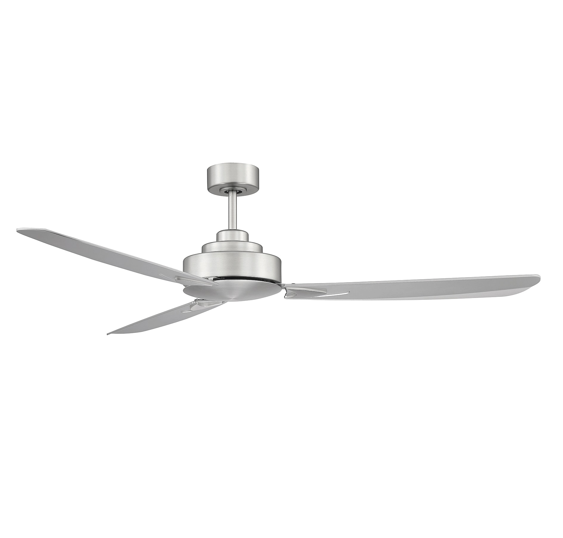 Meridian Lite Trends M2010BN Meridian 58-in Brushed Nickel with Silver Blades Ceiling Fan Without Light and Remote ( 3 -Blade )