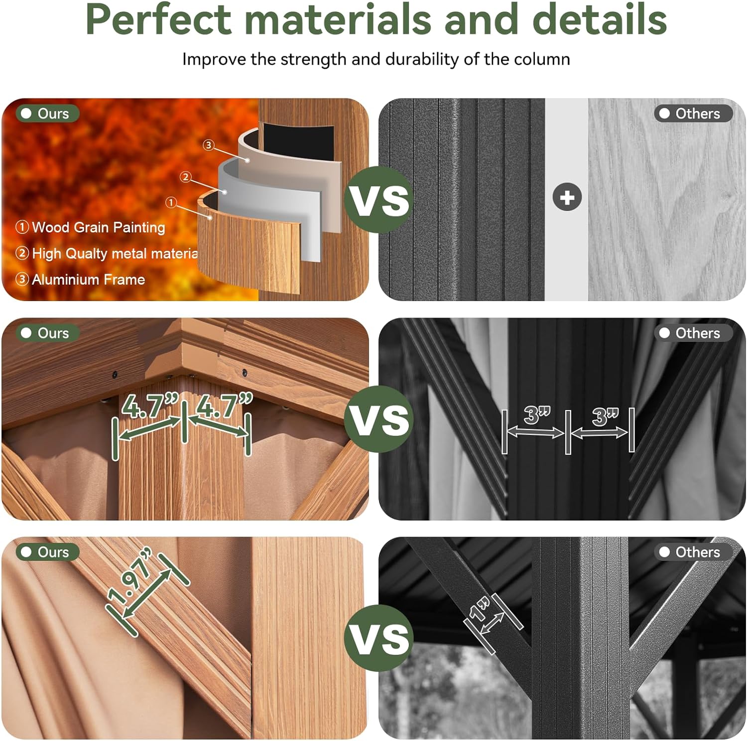 AOXUN G30037BR-1 Wood-Resin-Gazebos - View #4