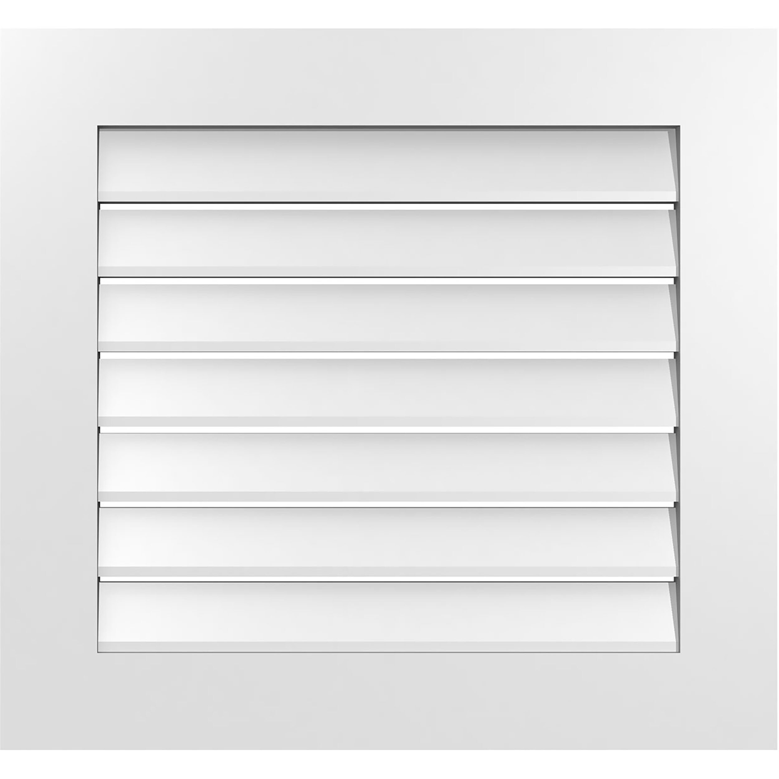 Ekena Millwork GVPVE28X2601SF 28-Inches x 26-Inches Off-white Rectangle PVC Gable Louver Vent