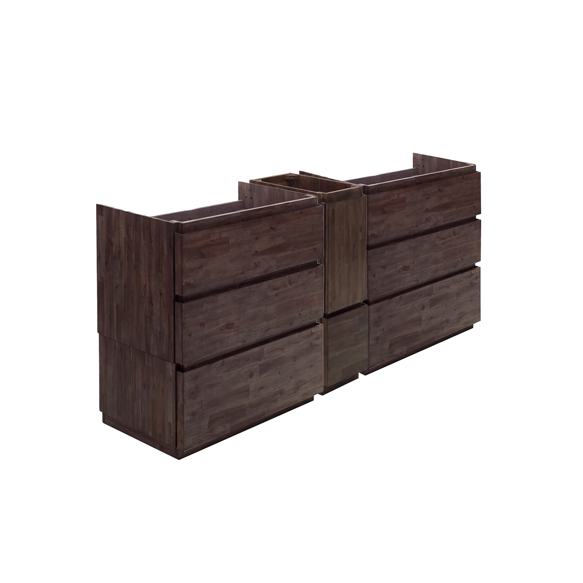 Fresca FCB31-301230ACA-FC Formosa 72-in Acacia Wood Bathroom Vanity Base Cabinet without Top