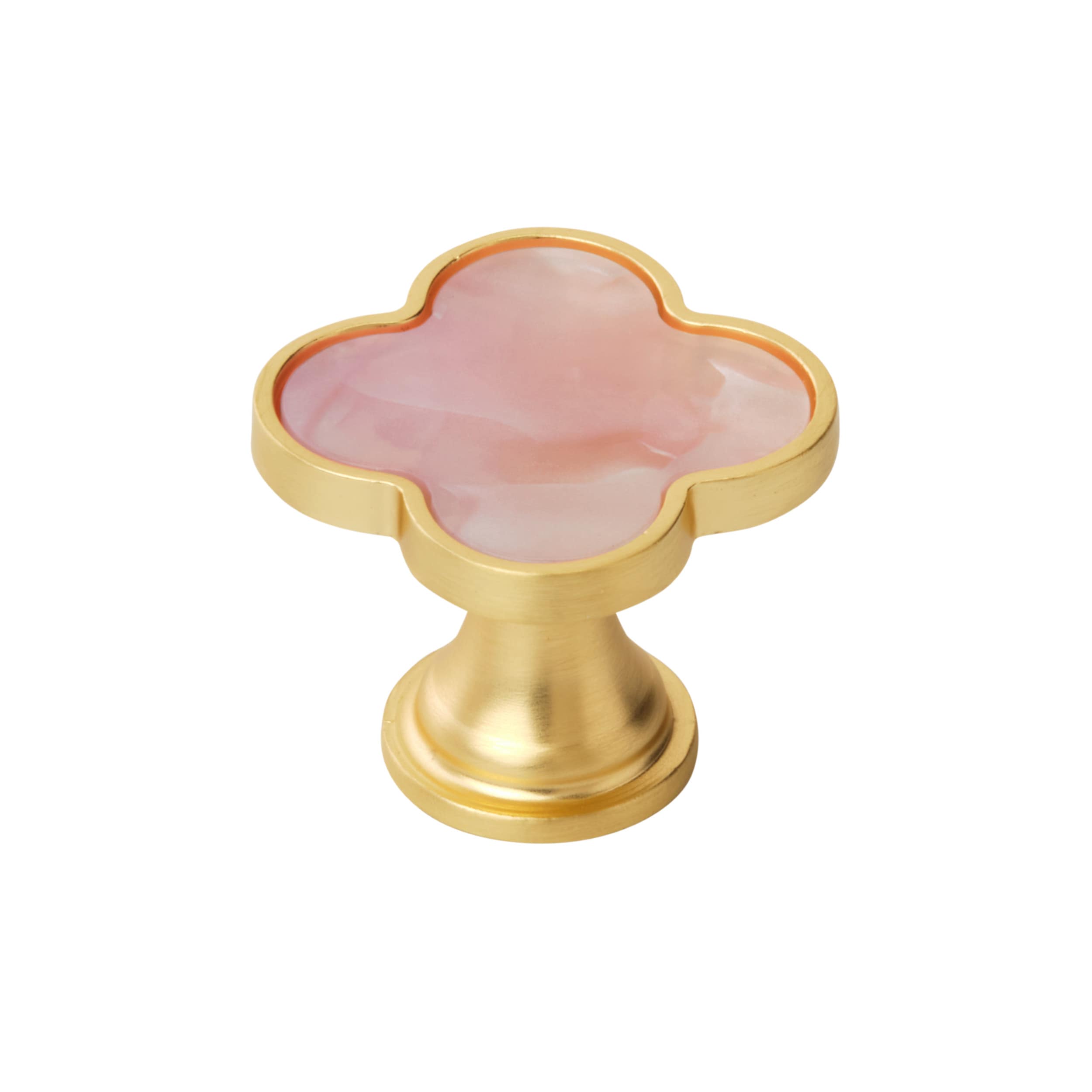 Amerock 2PK36970PNK Accents 1-1/4-in Gold and Pink Geometric Contemporary Cabinet Knob 2 -Pack