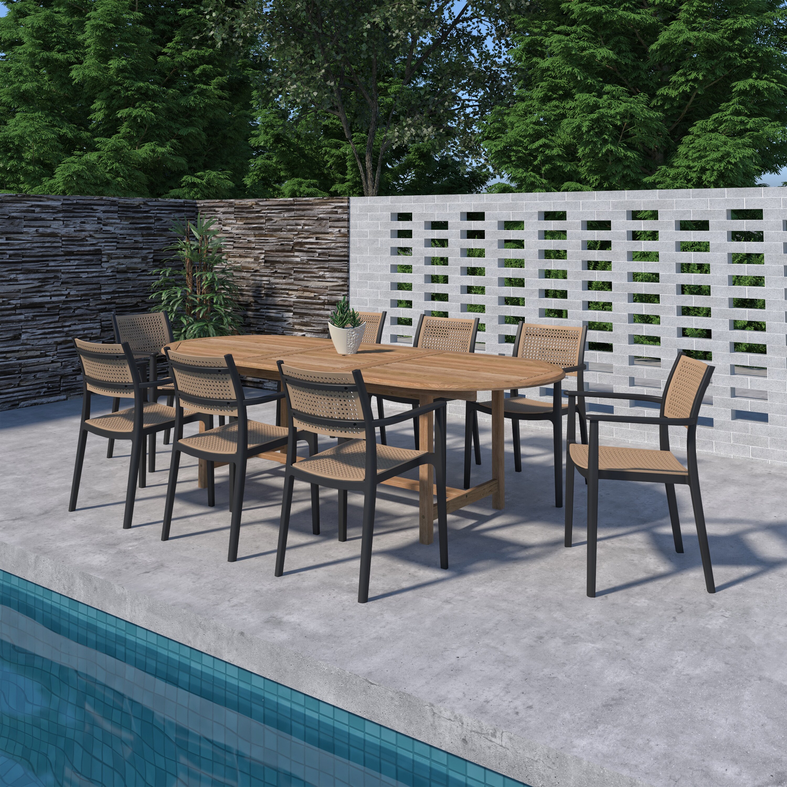 Amazonia LWS-DIANOV-8-ARU BK Patio-Dining-Sets - View #3