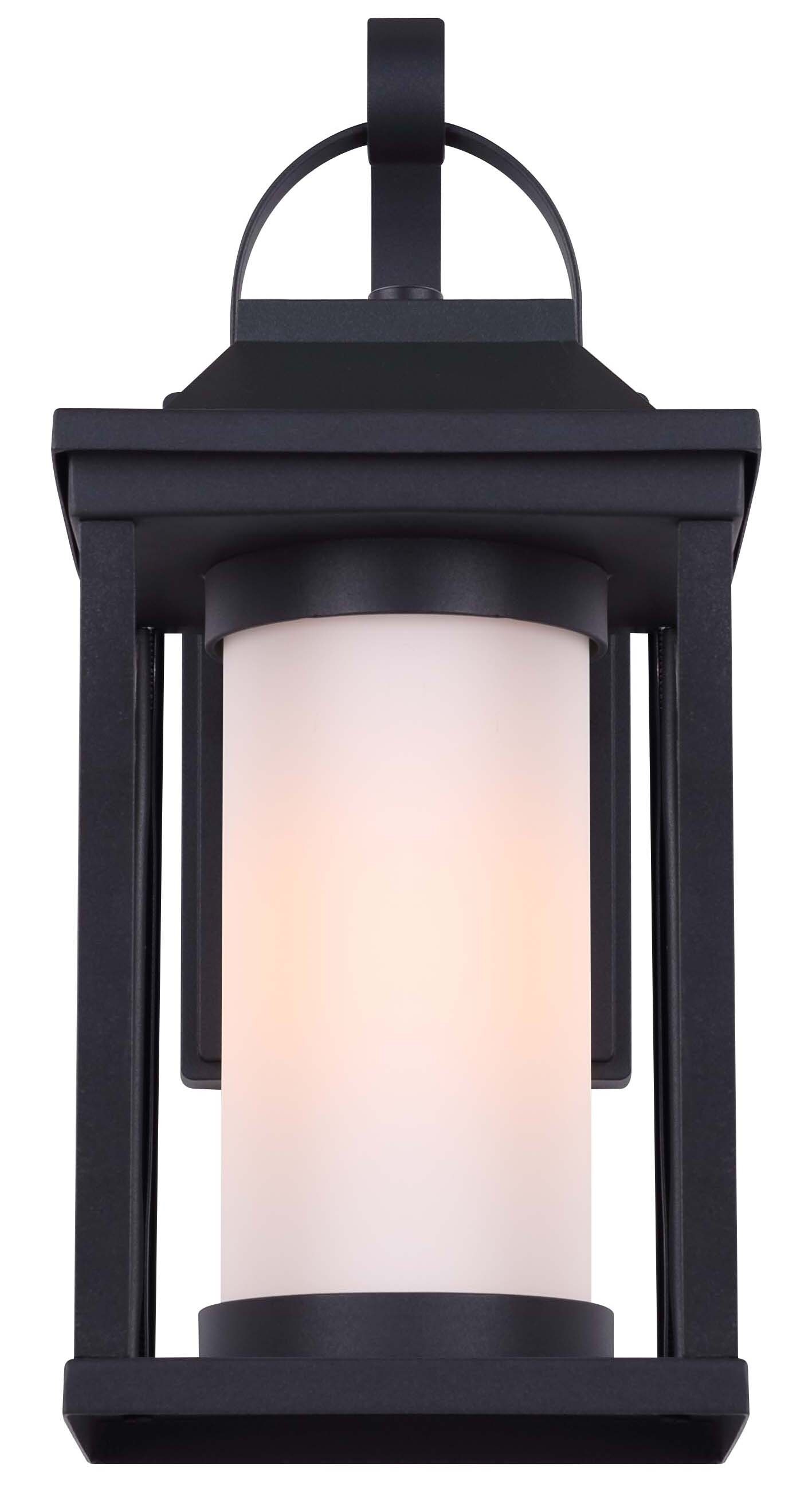 Canarm KORA 1-Light 13.375-in H Matte Black LED Outdoor Wall Light At ...