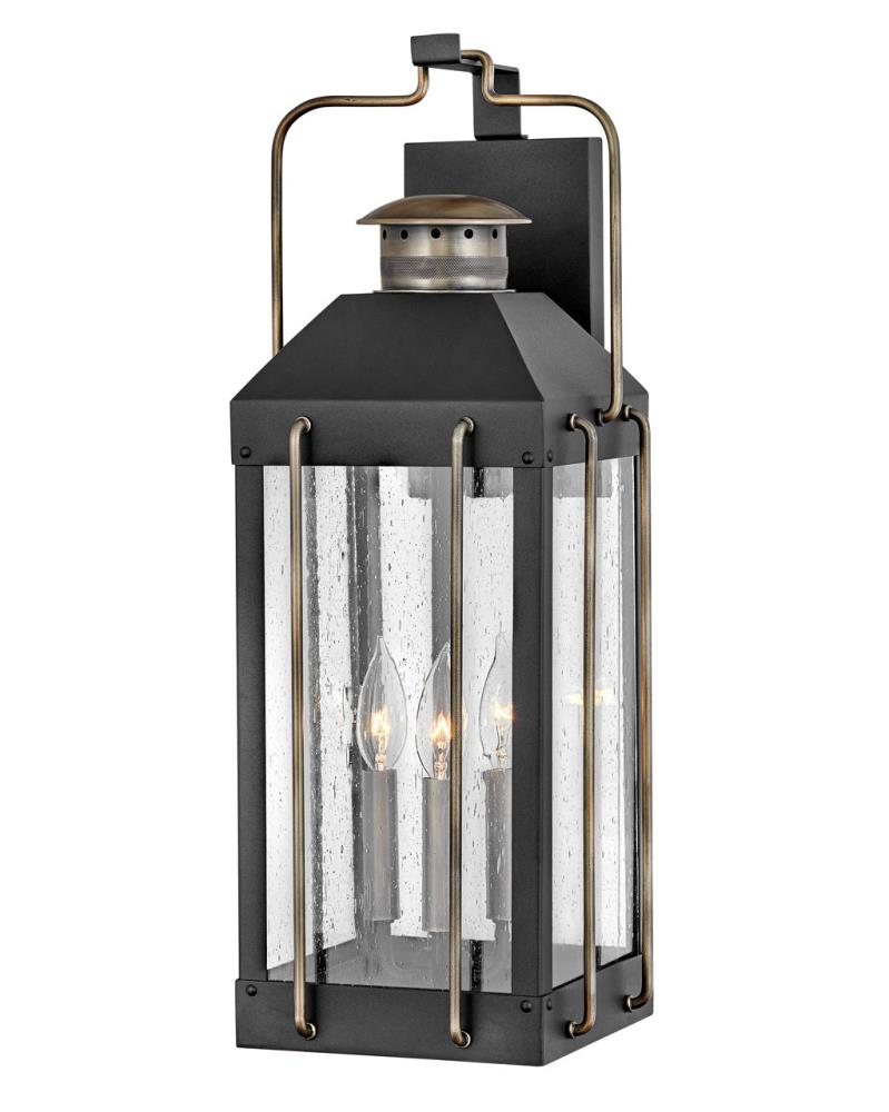 Hinkley Anchorage 3-Light Outdoor Light In Aged Zinc