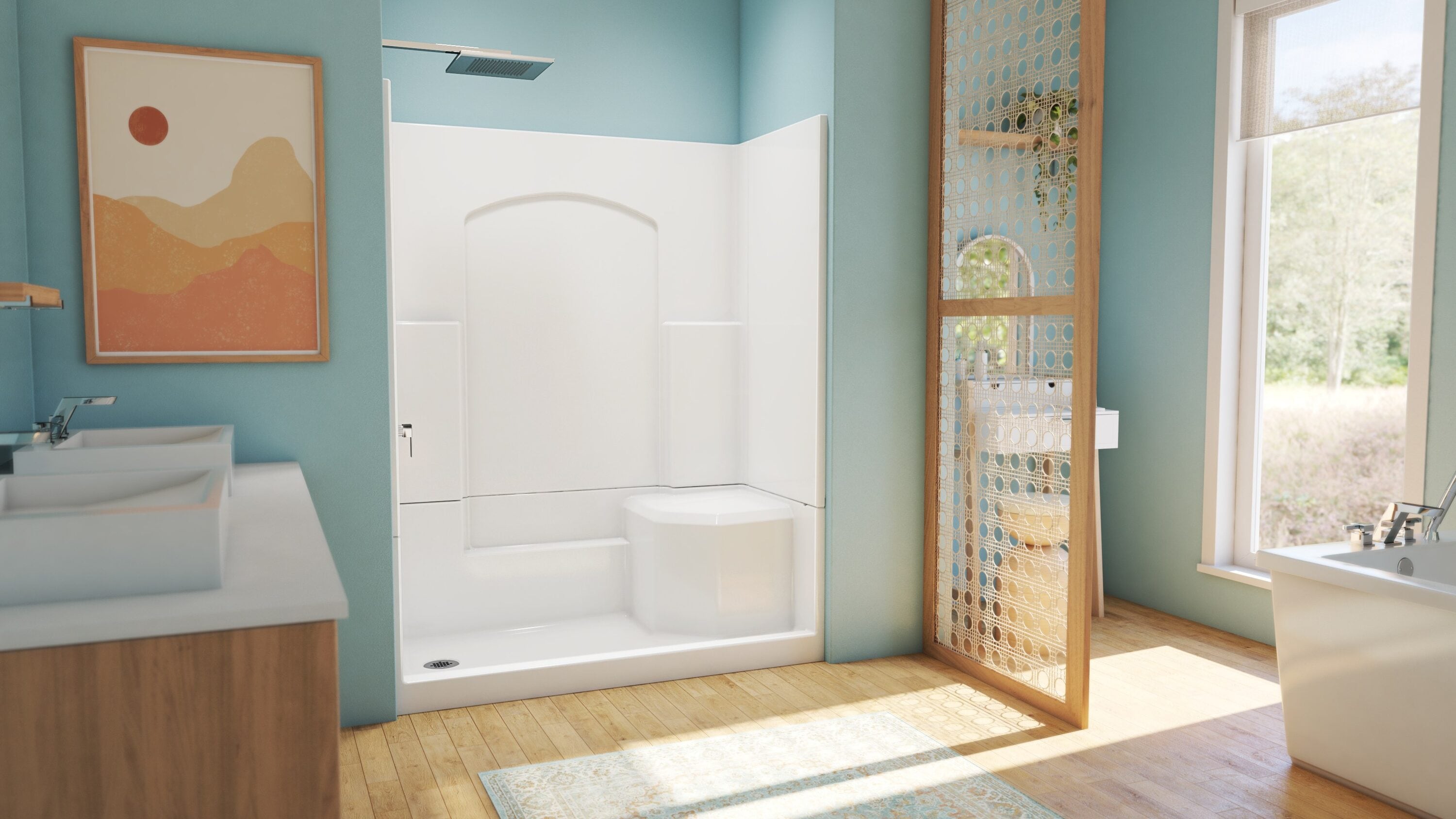 Laurel Mountain LM3260SH1S4PBR064 Alcove-Shower-Kit - View #14