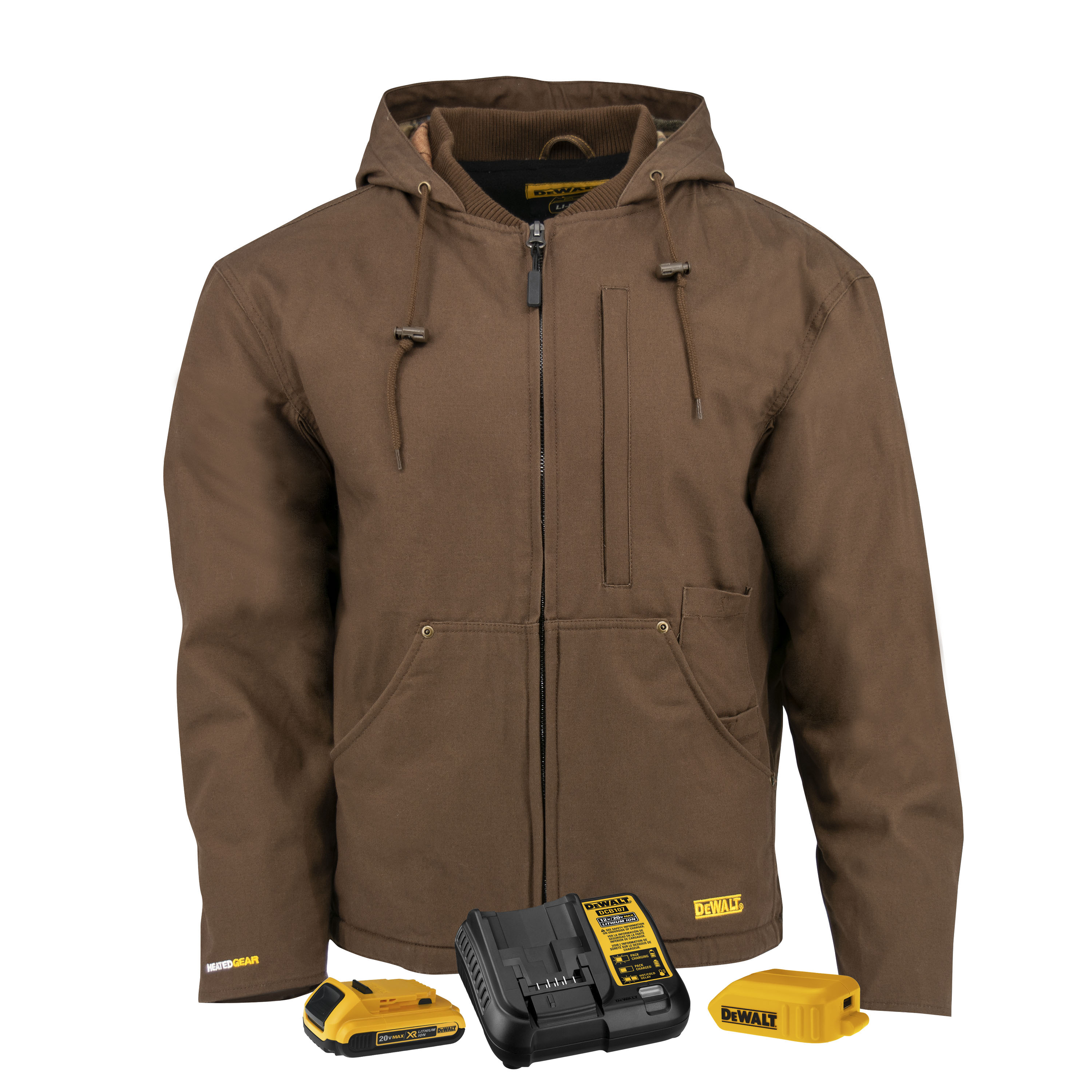 DEWALT Tobacco Cotton/Polyester Heated Jacket (Large) in the Work