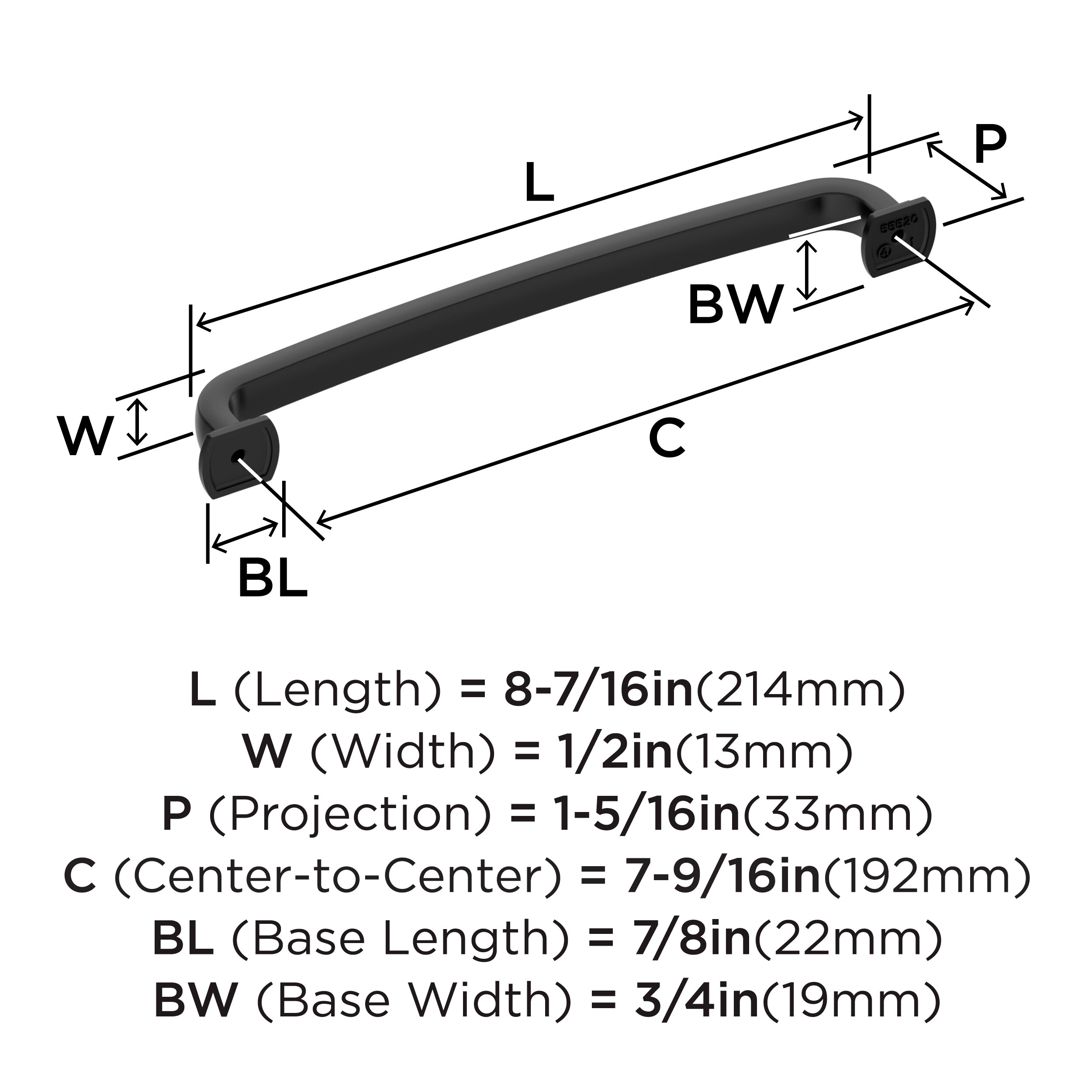 Amerock BP55520FB Cabinet-Pulls - View #4