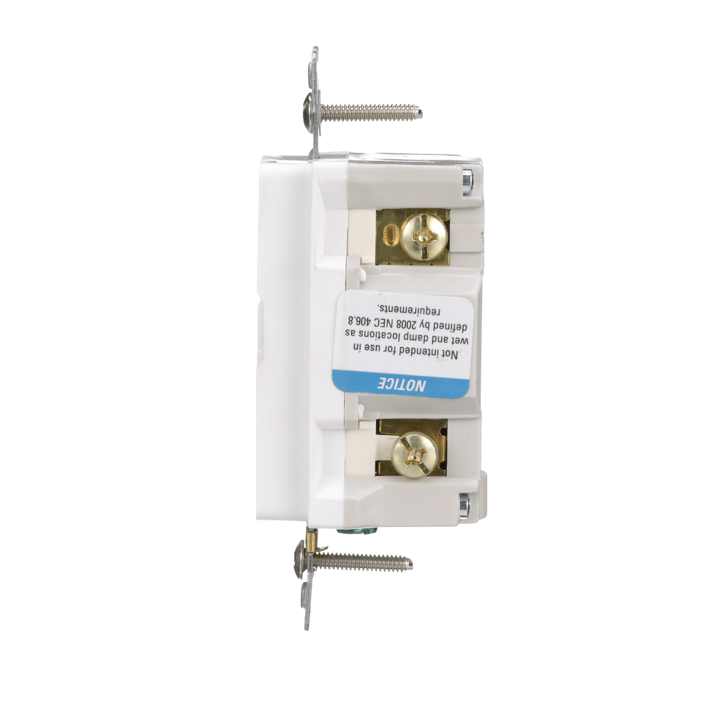 Eaton 15-Amp 125-volt Tamper Resistant GFCI Residential Decorator Outlet, White