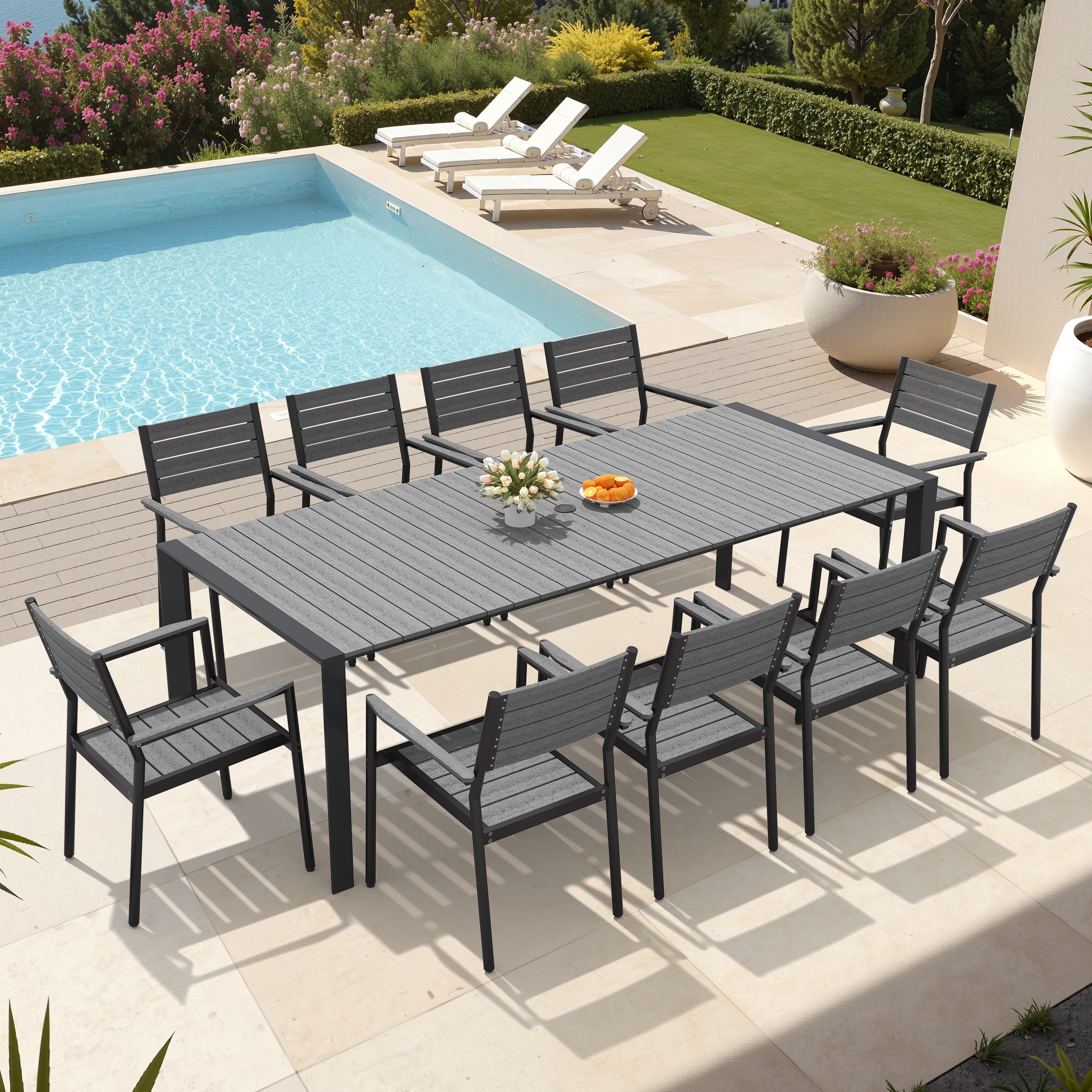 Crestlive Products CL-TD6238GRY240-11 Patio-Dining-Sets - View #2