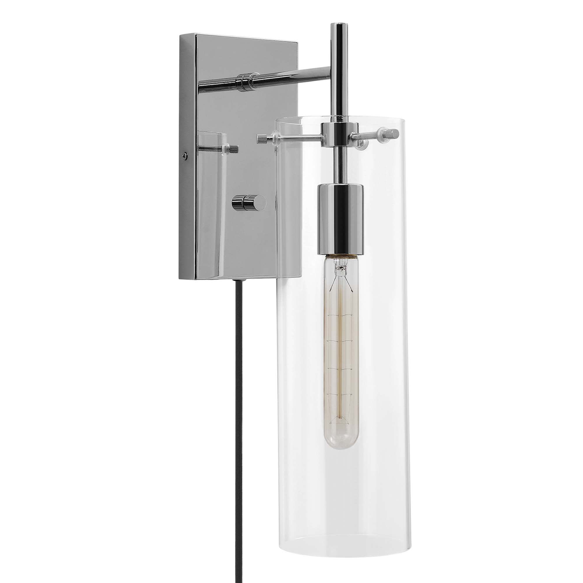 Modway  Skylark Wall Sconce in Clear Polished Nickel