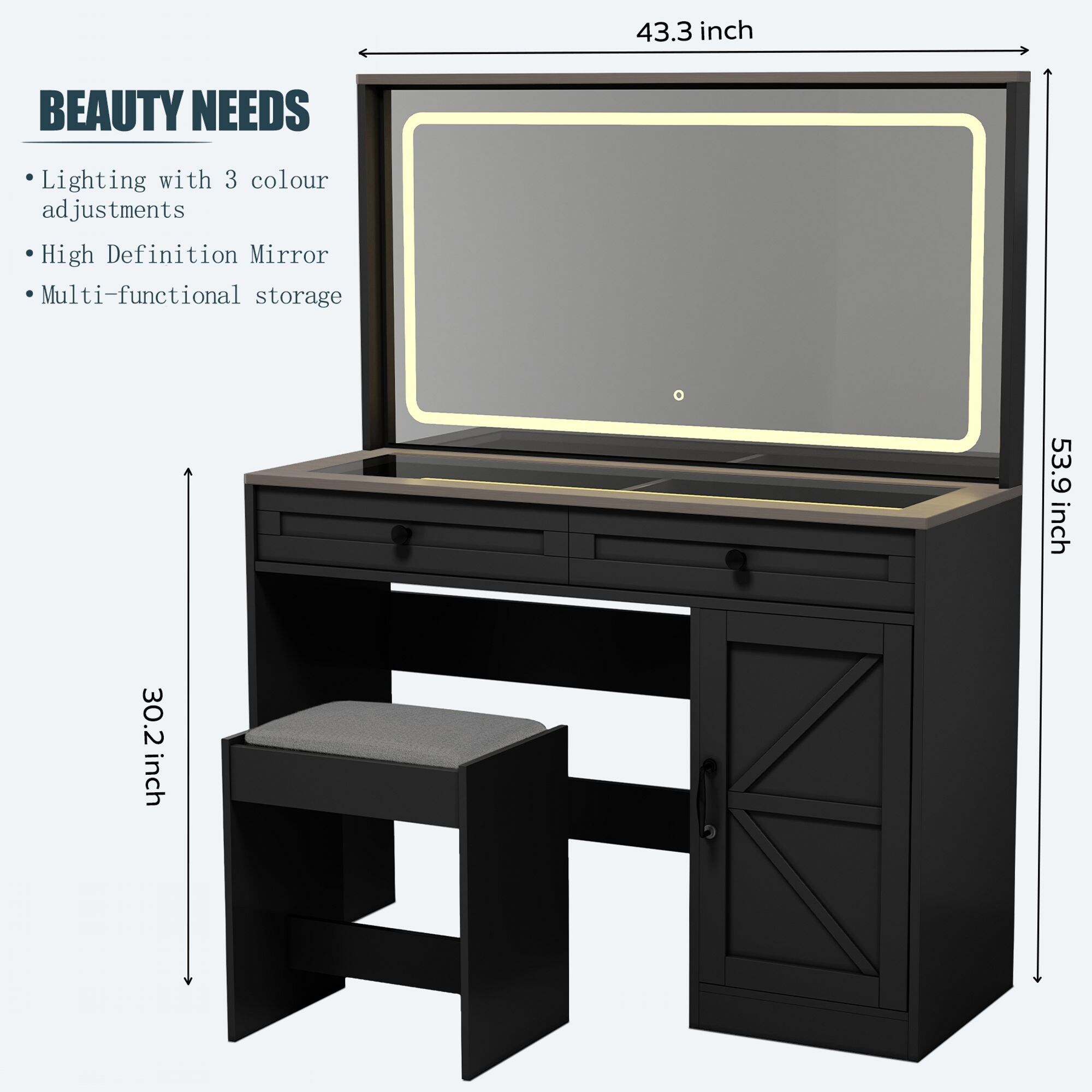 Yiekholo LL-1877AAB Bedroom-Vanities - View #4