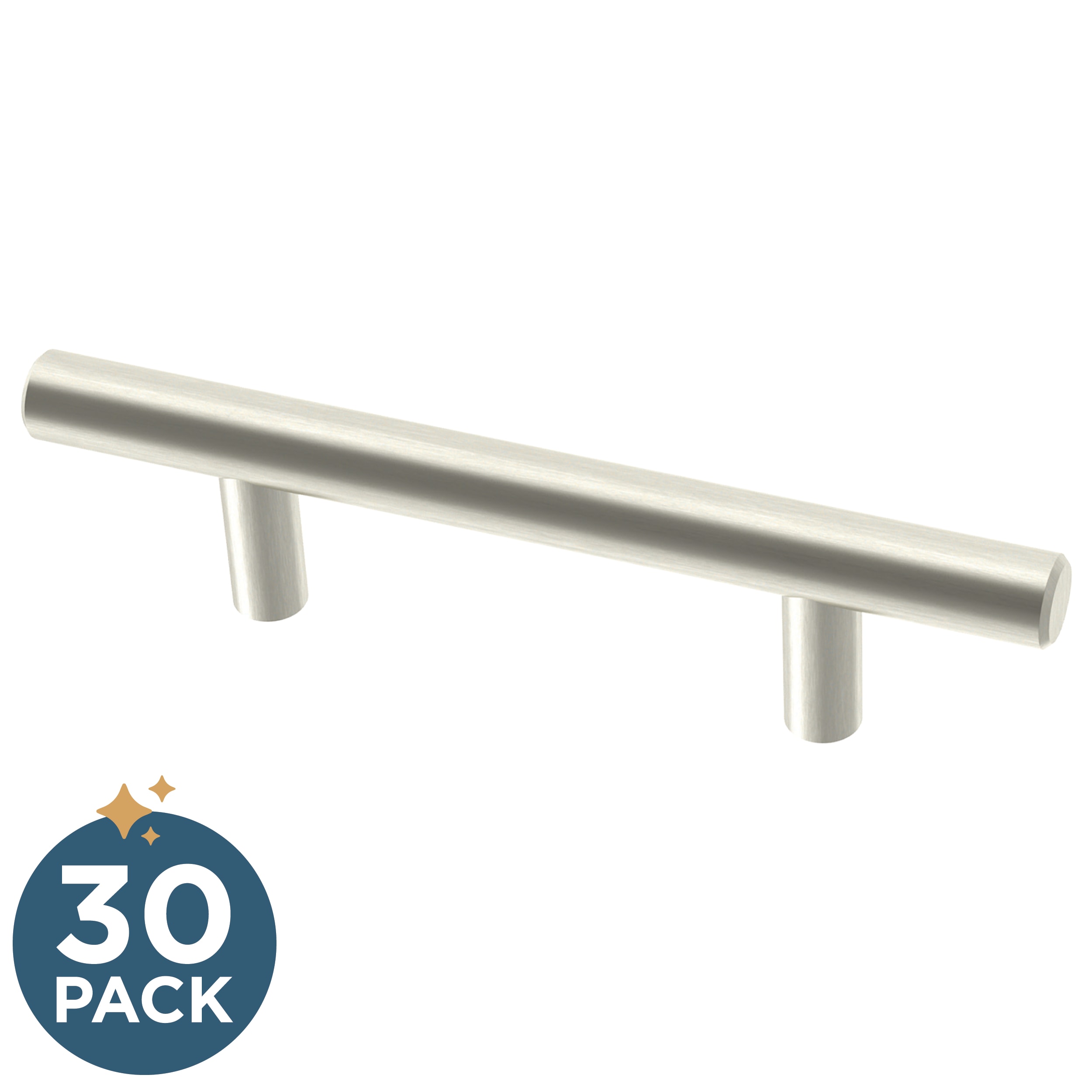 Franklin Brass P46640K-SS-B2 Simple Bar 3-in , 76mm Center to Center Stainless Steel Cylindrical Bar 30 -Pack