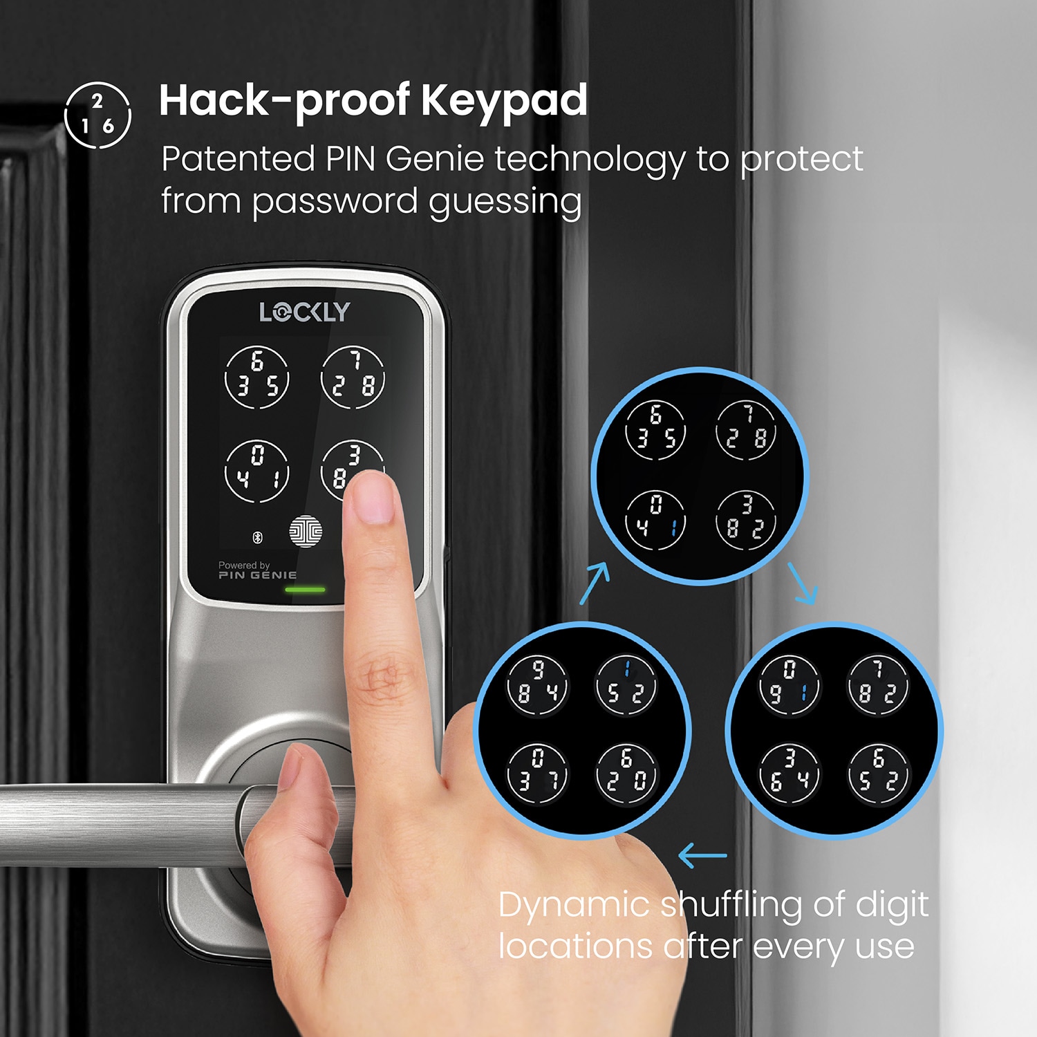 Lockly PGD628W-SN Electronic-Door-Locks - View #3