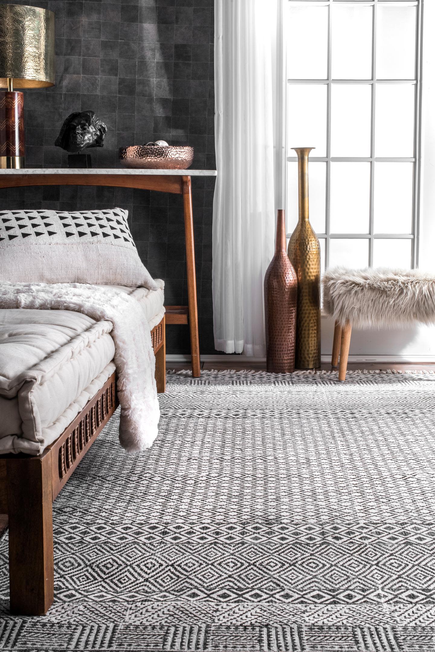 Nuloom Hand Made Ammie Indoor Area Rug, 3' x 5', Gray