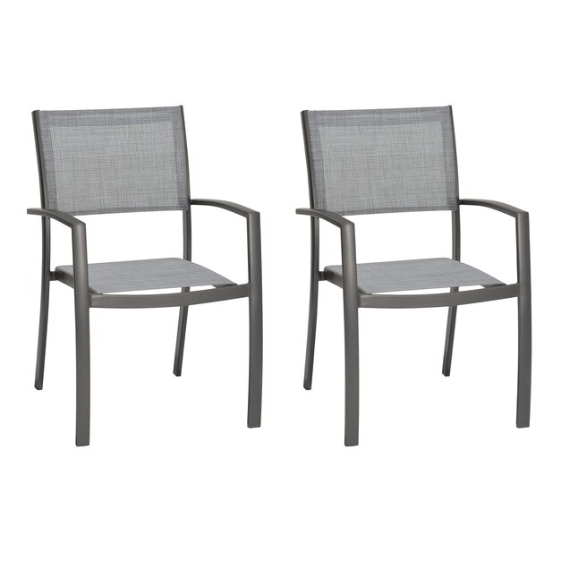 Metal Frame Stationary Dining Chair, Gray Metal Outdoor Dining Chairs