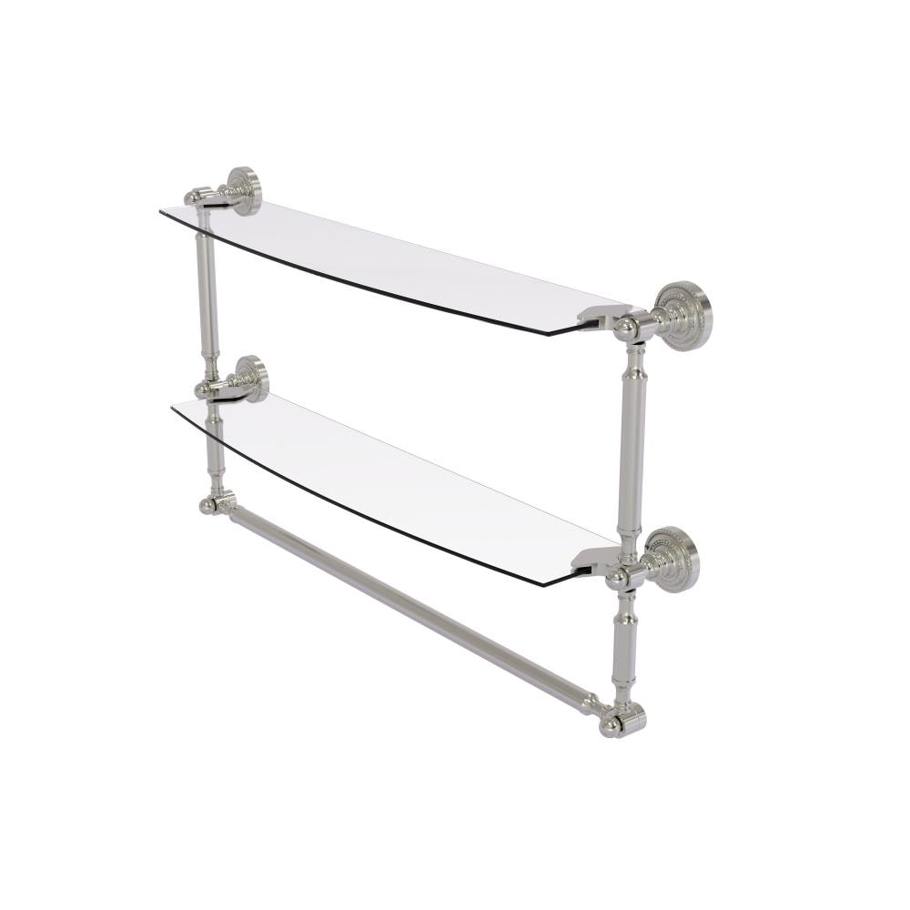 Allied Brass DT-34TB/24-SN Dottingham Satin Nickel 2 -Tier Wall mount Bathroom Shelf ( 24-in x 15-in x 5-in )