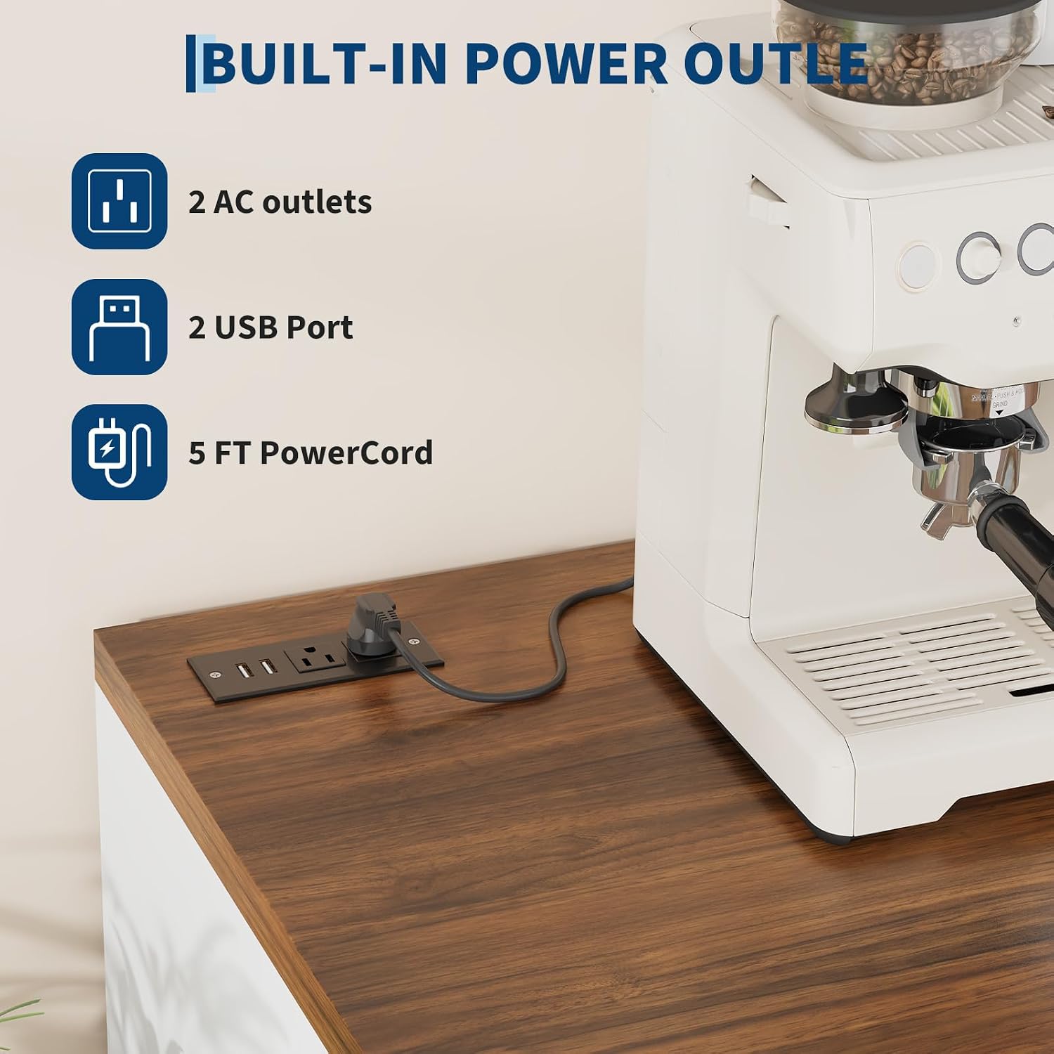 GAOMON Mini Fridge Cabinet Coffee Bar Bar Cabine with Mini Fridge Space ...