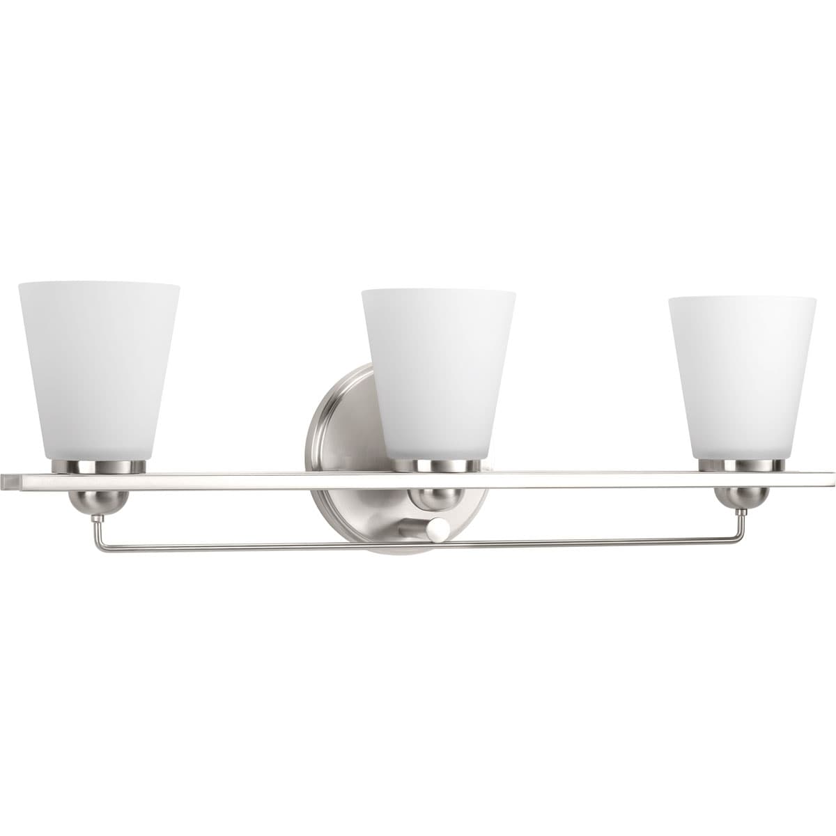 Progress Lighting P300002-009 Flight 26.25-in 3 -Light Brushed Nickel Modern/contemporary Vanity light