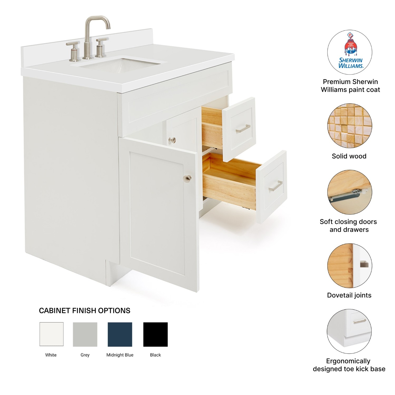 ARIEL F043SLWQRVOWHT Bath-Vanity-Combo - View #5