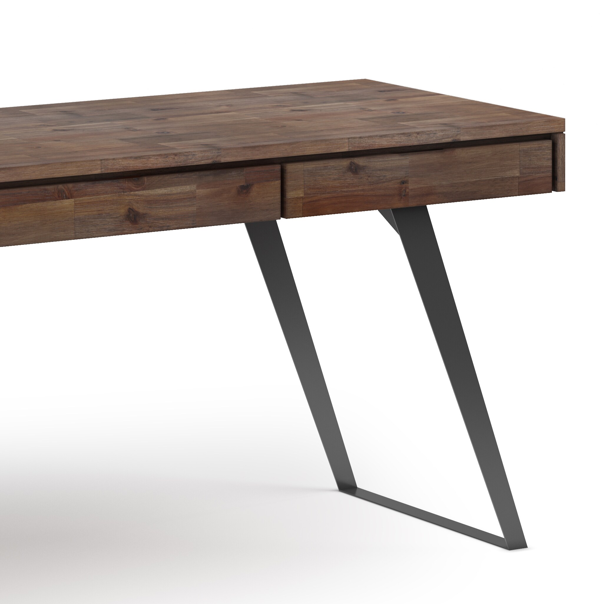 Simpli Home - Lowry Small Desk - Distressed Charcoal Brown