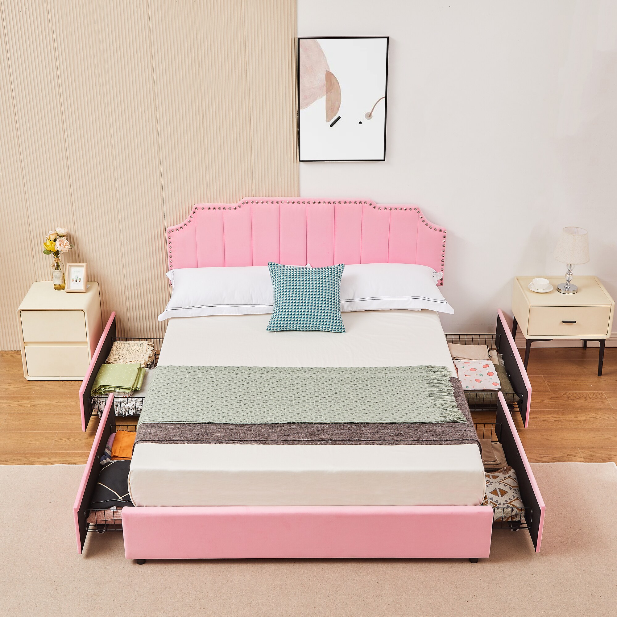 Vecelo LOE-CY-QB06-UP-PNK beds - View #4